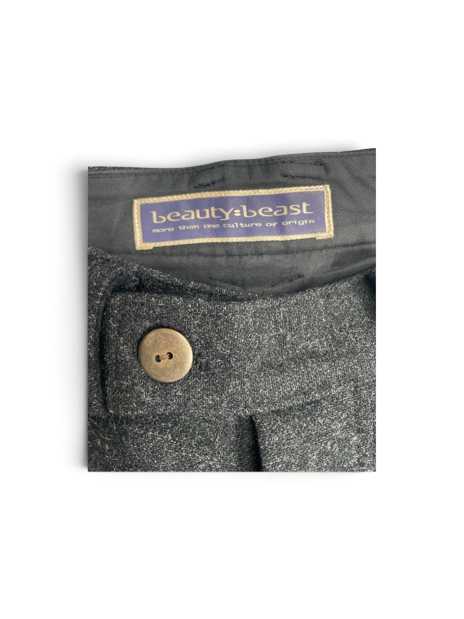 beauty:beast/Straight Pants/M/Wool/GRY/TROUSERS W/ 2 SIDE "D" RINGS view 2