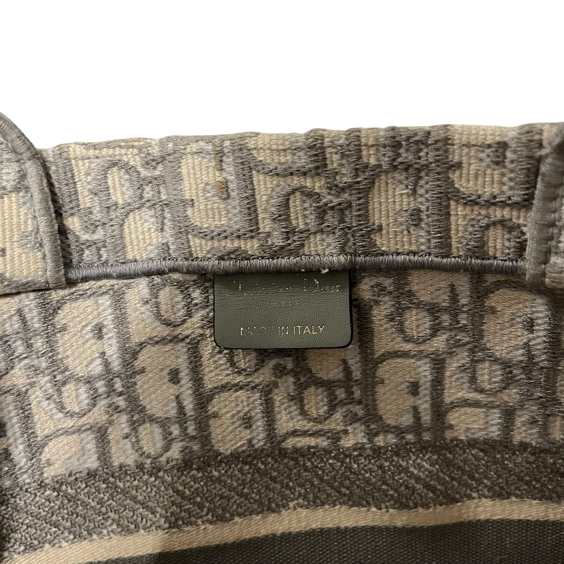 Christian Dior/Hand Bag/Monogram/Cotton/SLV/oblique tote view 7
