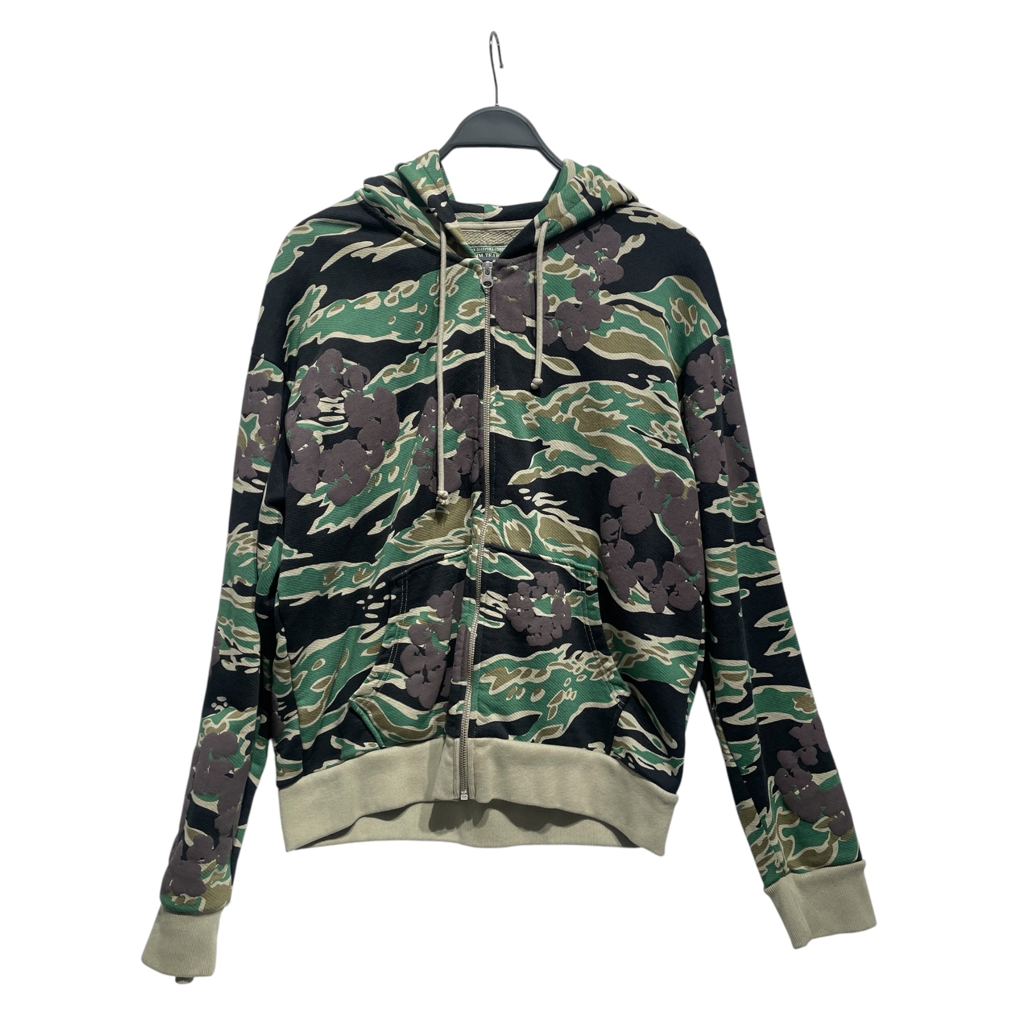 DENIM TEARS/Hoodie/L/Camouflage/Cotton/GRN/Green Camo Hoodie view 1
