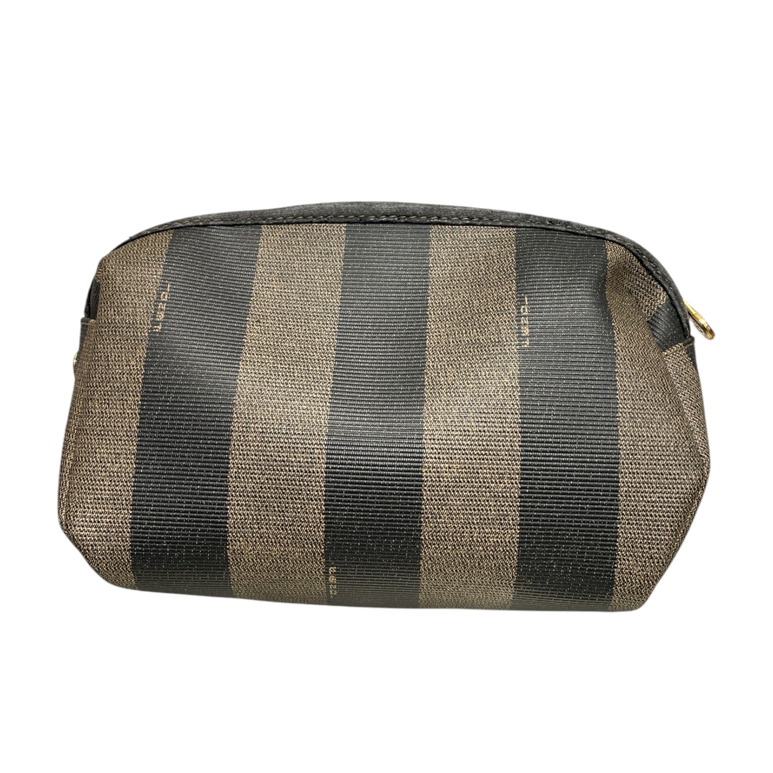 FENDI/Pouch/Stripe/Leather/BRW/Vintage Pequin Mini Pouch view 2