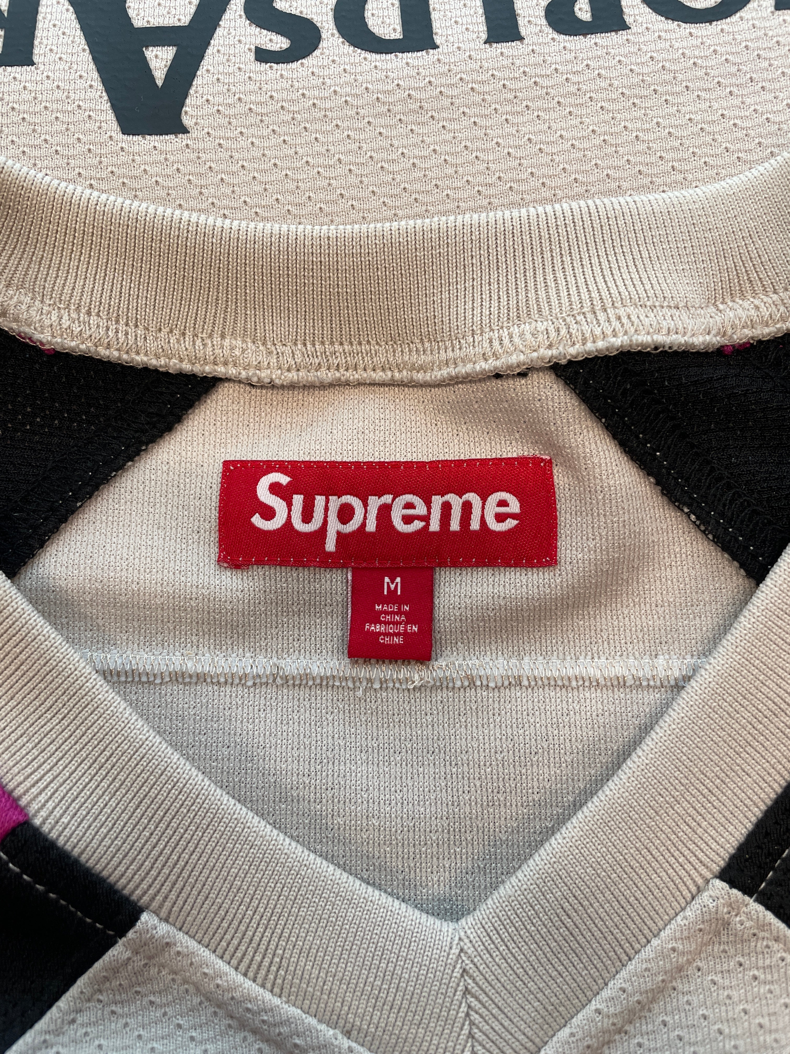 Supreme/LS T-Shirt/M/Polyester/PNK/Graphic/rhinestone panther hockey view 3