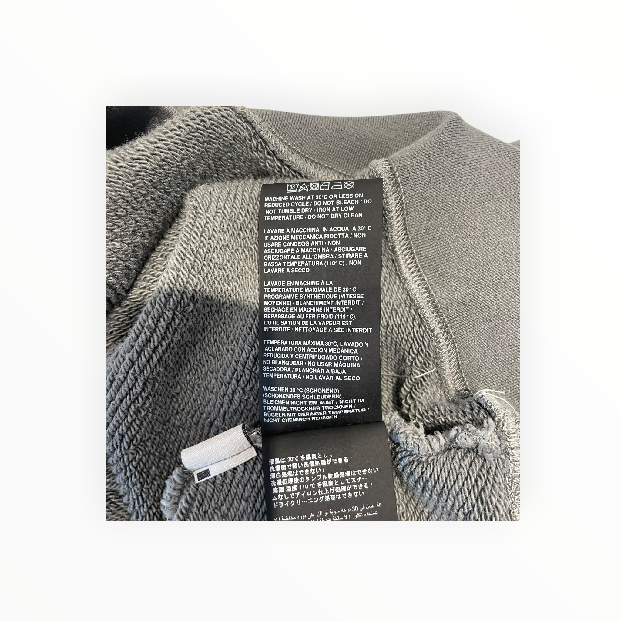 Palm Angels/Sweatshirt/2X/Cotton/GRY/CD curved logo crewneck view 5