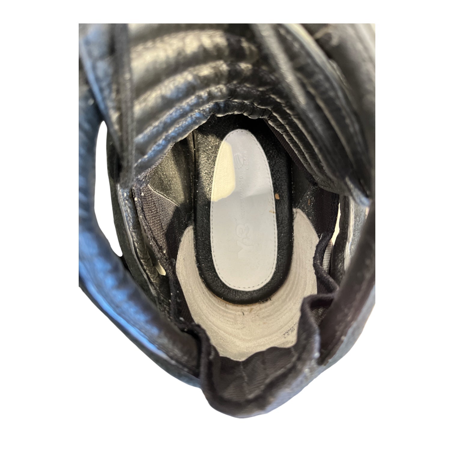 Y-3/YOHJI YAMAMOTO/Hi-Sneakers/US 6.5/Leather/BLK/DAISY PRNT HIGHTOP LEATHER TOE view 3