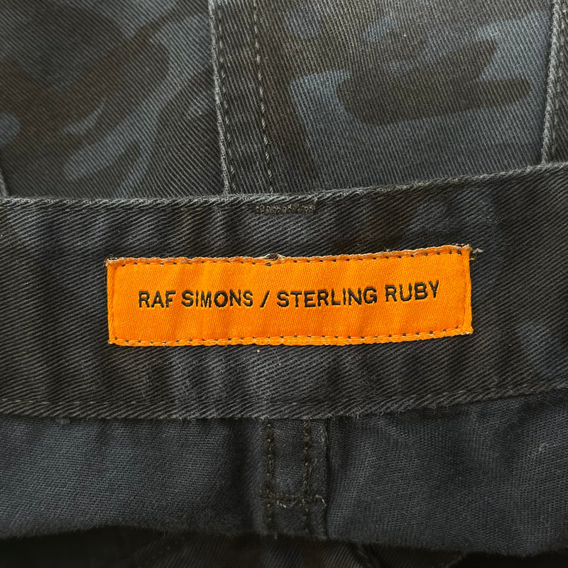 RAF SIMONS/Skinny Pants/52/Cotton/NVY/Camouflage/STERLING RUBY