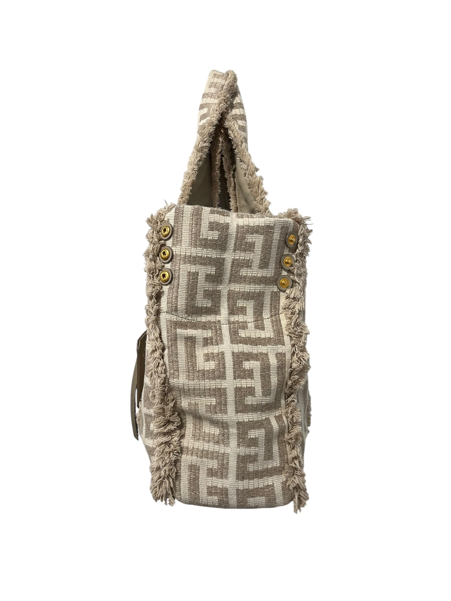 BALMAIN/Tote Bag/Monogram/Cotton/CRM/SAC BANDOULIERE BAG view 3