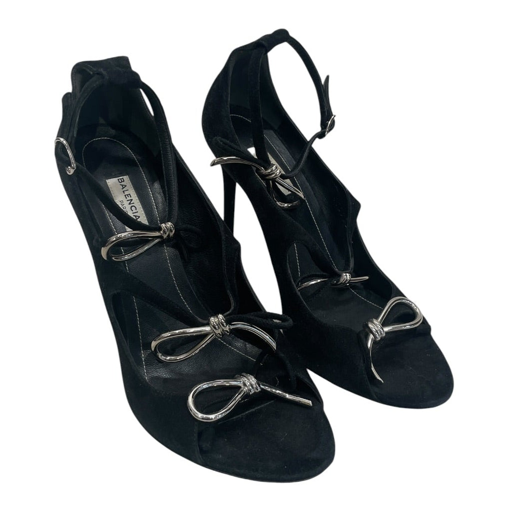 BALENCIAGA/Heels/EU 39/Suede/BLK/ view 1