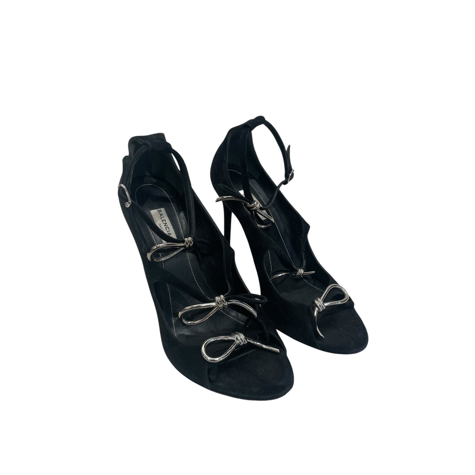 BALENCIAGA/Heels/EU 39/Suede/BLK/ view 1