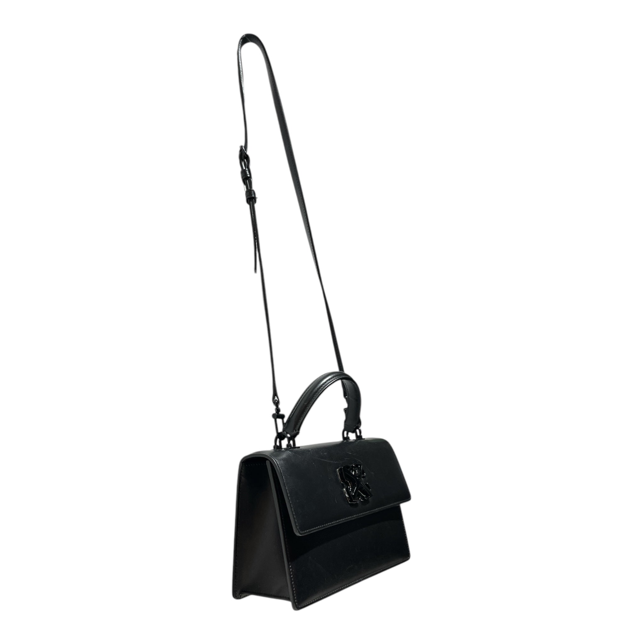 OFF-WHITE/Hand Bag/Leather/BLK/SLIGHT SCUFF/ cross body view 4