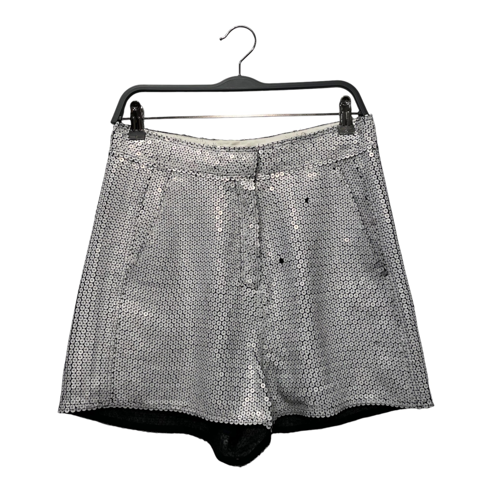 Acne Studios/Shorts/34/Glitter/Silk/WHT/FULL SEQUIN SHORT BLACK UNDER view 1