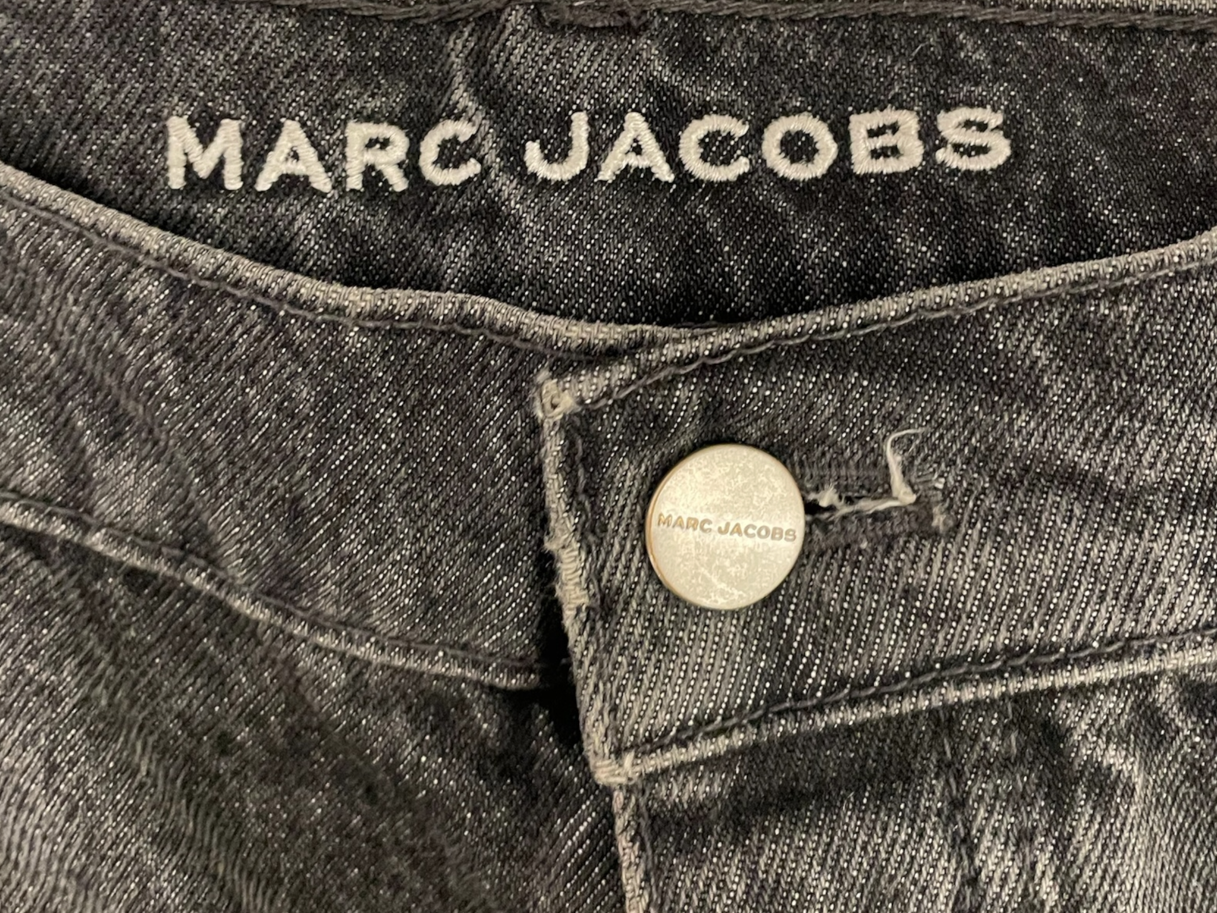 MARC JACOBS/Straight Pants/32/Cotton/BLK/Oversized Denim view 4