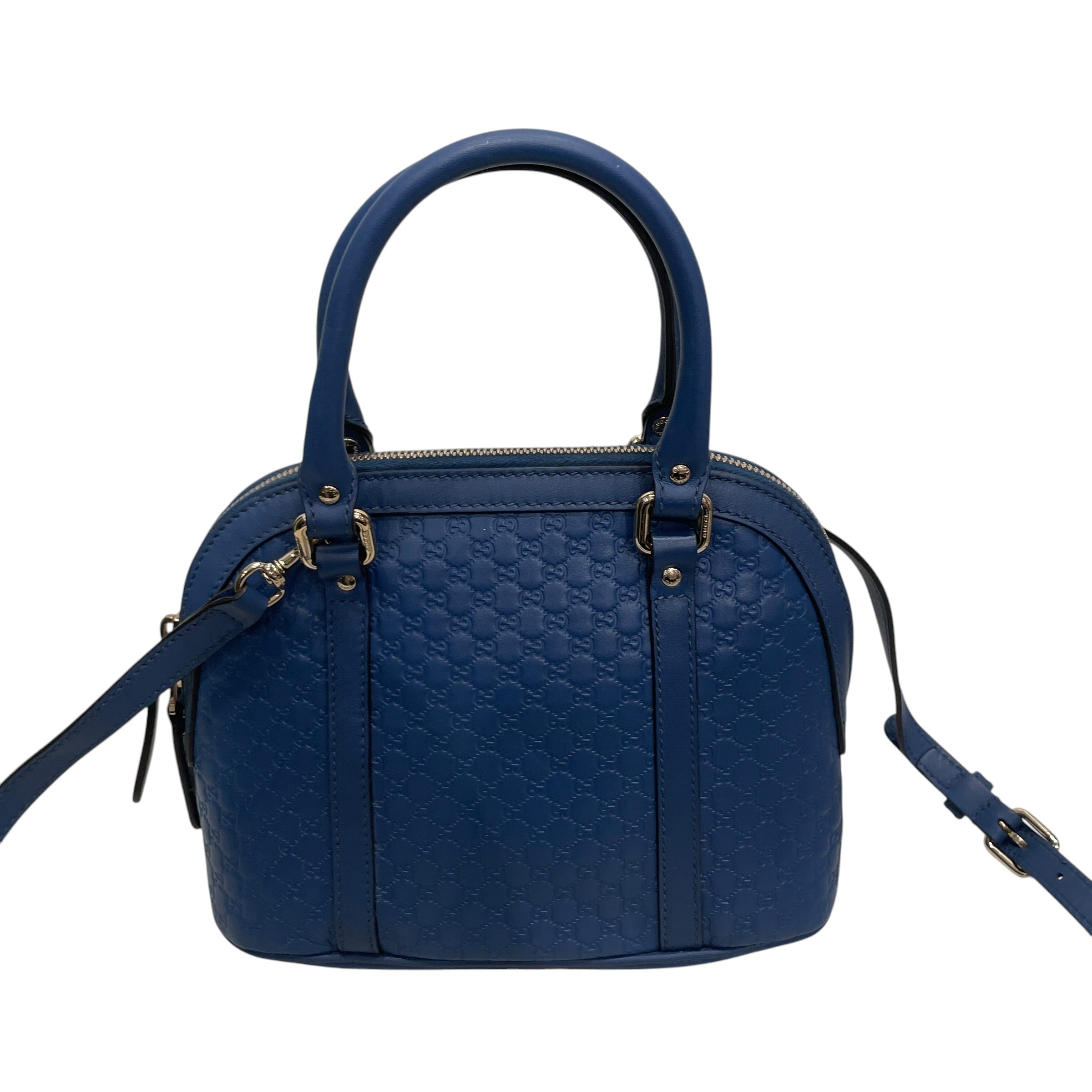 GUCCI/Cross Body Bag/Monogram/Leather/BLU/MICROGUCCISM view 2