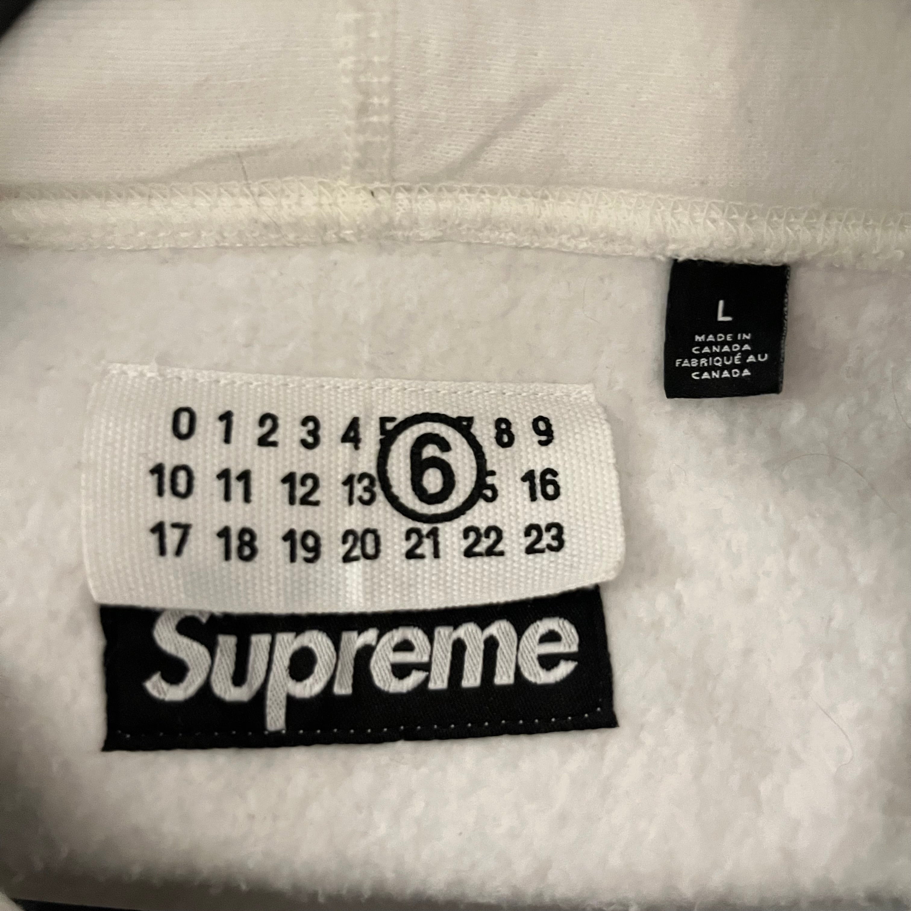 Supreme/MM6/Hoodie/L/Cotton/WHT/ view 3