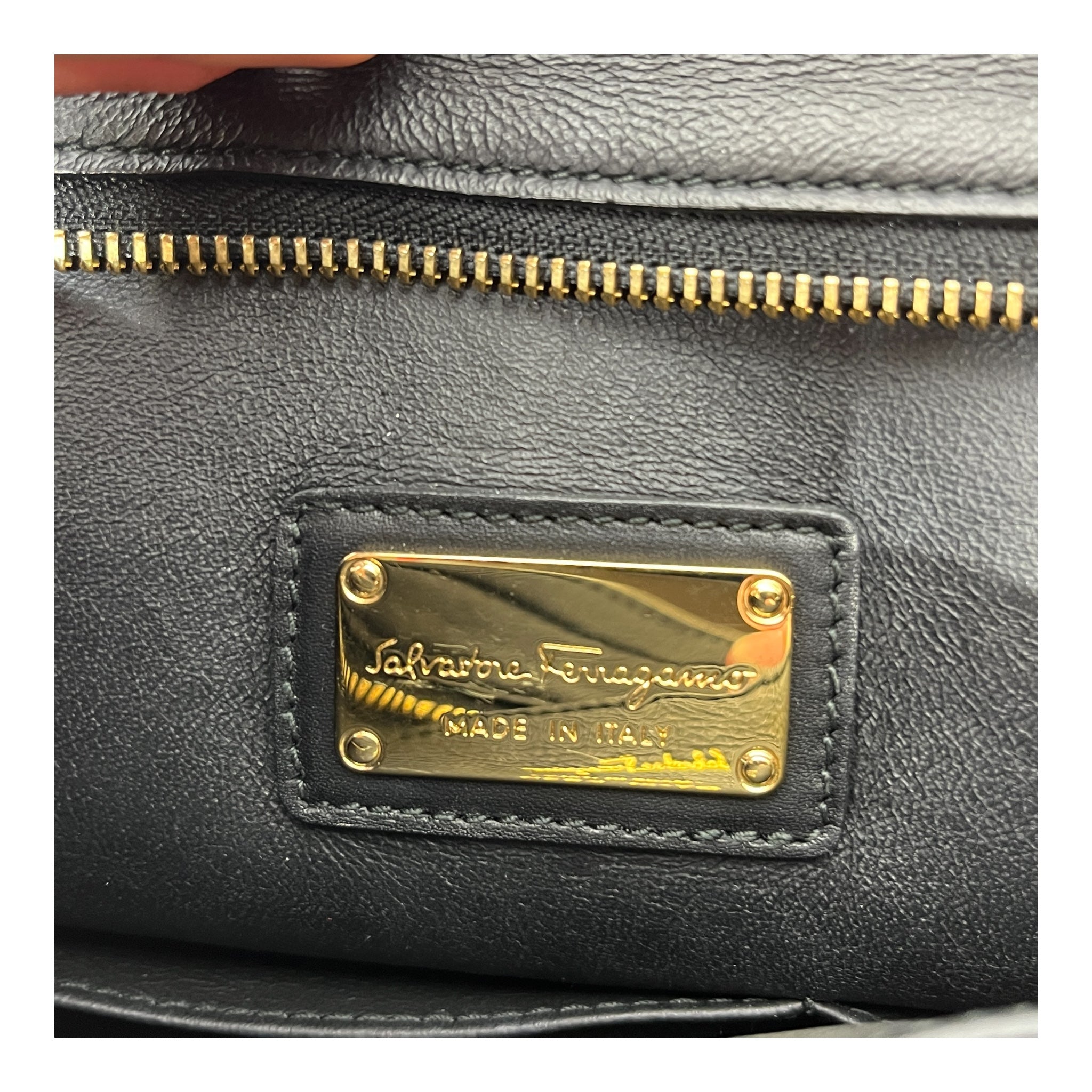 Salvatore Ferragamo/Hand Bag/Leather/WHT/Sofie Satchel Tri-Color GRN view 5