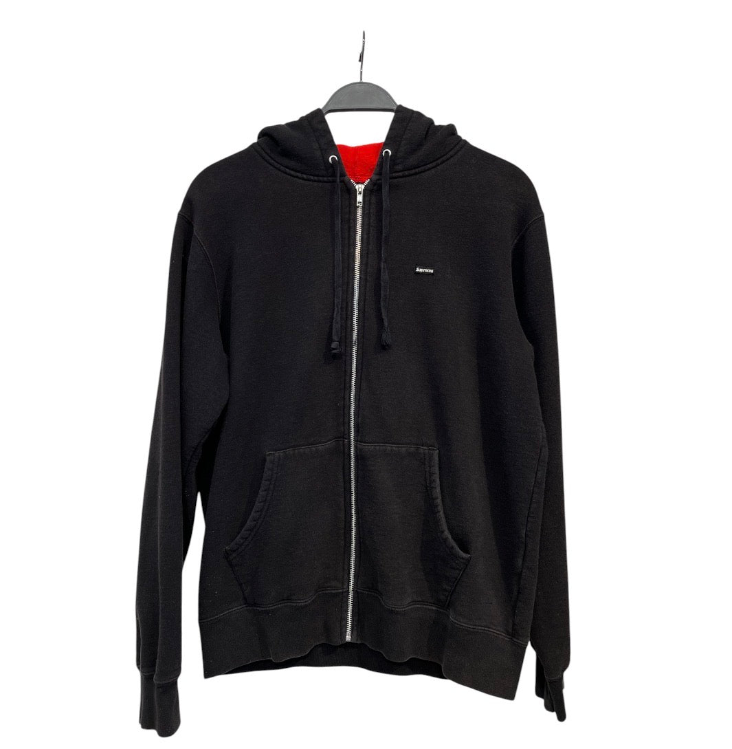Supreme/Zip Up Hoodie/M/Cotton/BLK/SUPREME RED FLEECE ZIP UP view 1