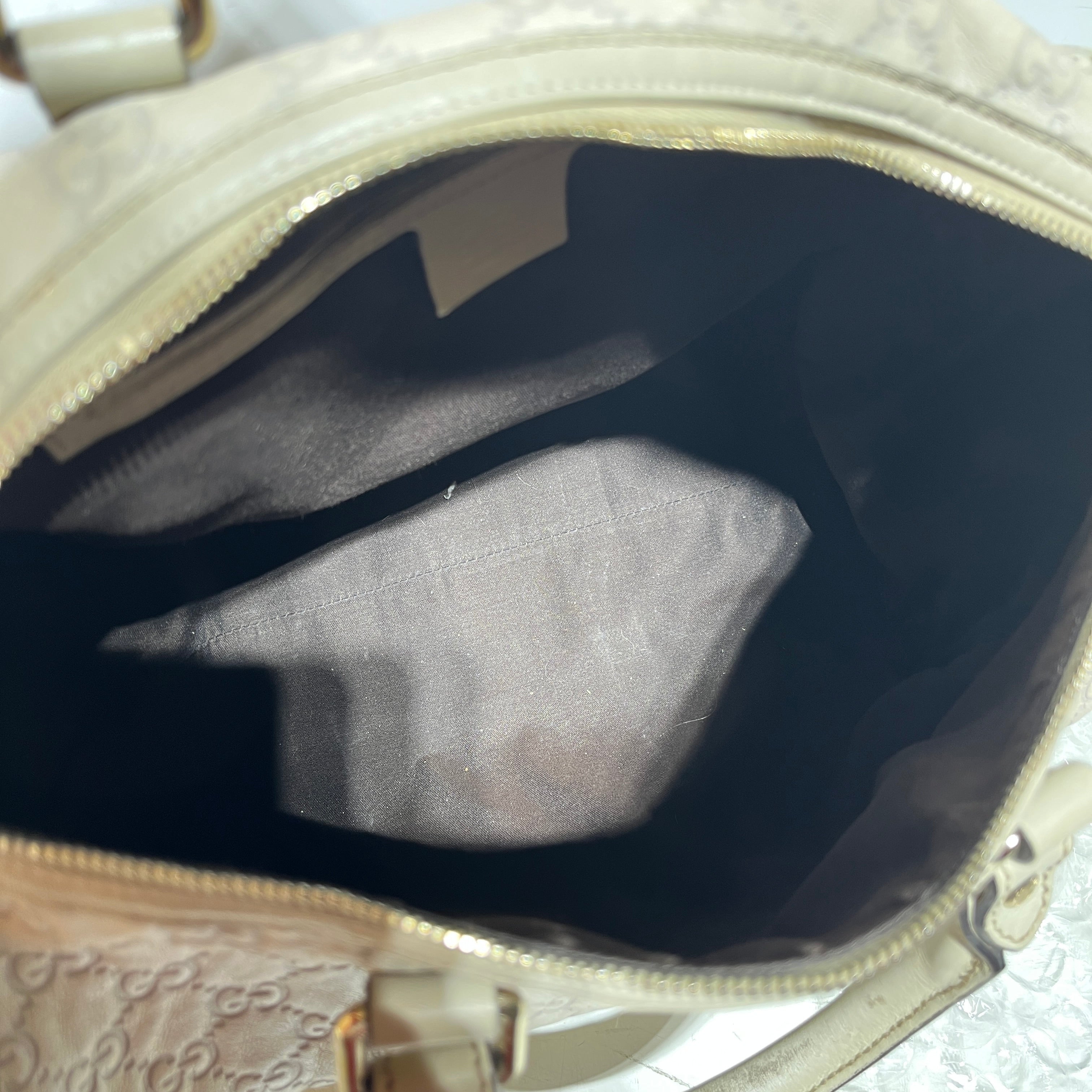 GUCCI/Boston Bag/Monogram/Leather/CRM/GG Guccissima Marmont Boston view 7