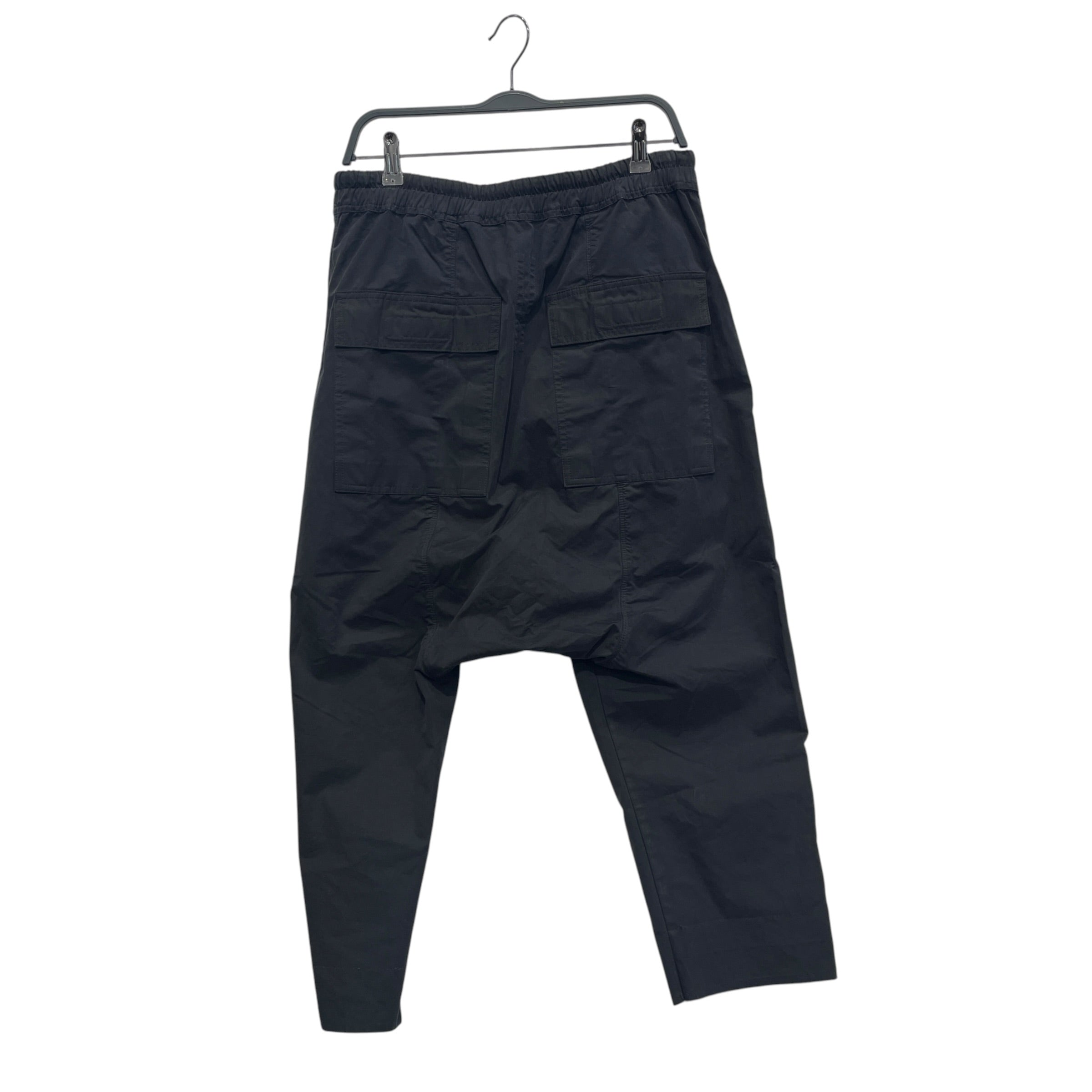 RICK OWENS DRKSHDW/Shorts/M/Cotton/BLK/DROPCROTCH UNHEMMED view 2