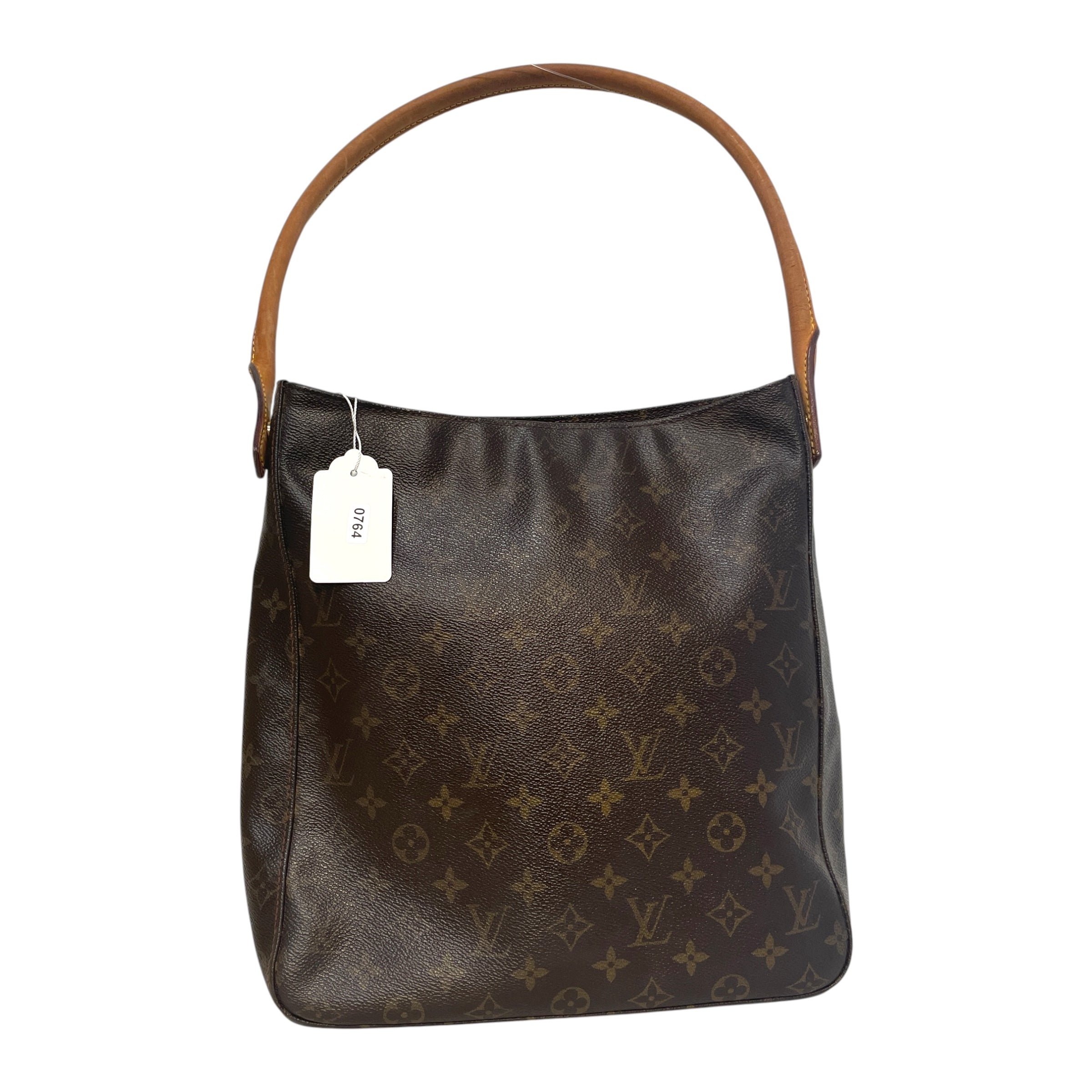 LOUIS VUITTON/Tote Bag/Monogram/Leather/BRW/Monogram Looping GM view 3