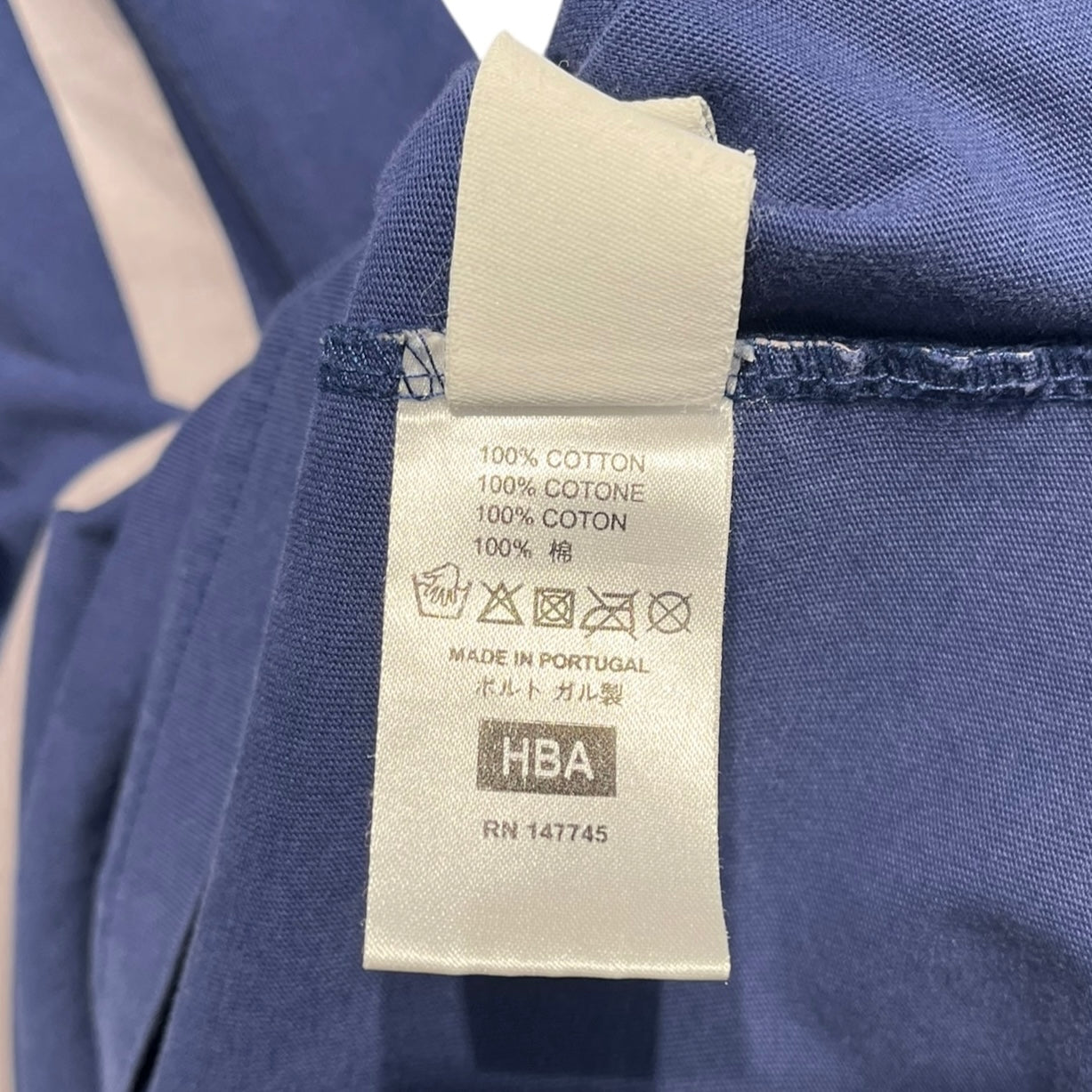 HOOD BY AIR./T-Shirt/L/Cotton/BLU/GRAY LINE view 6