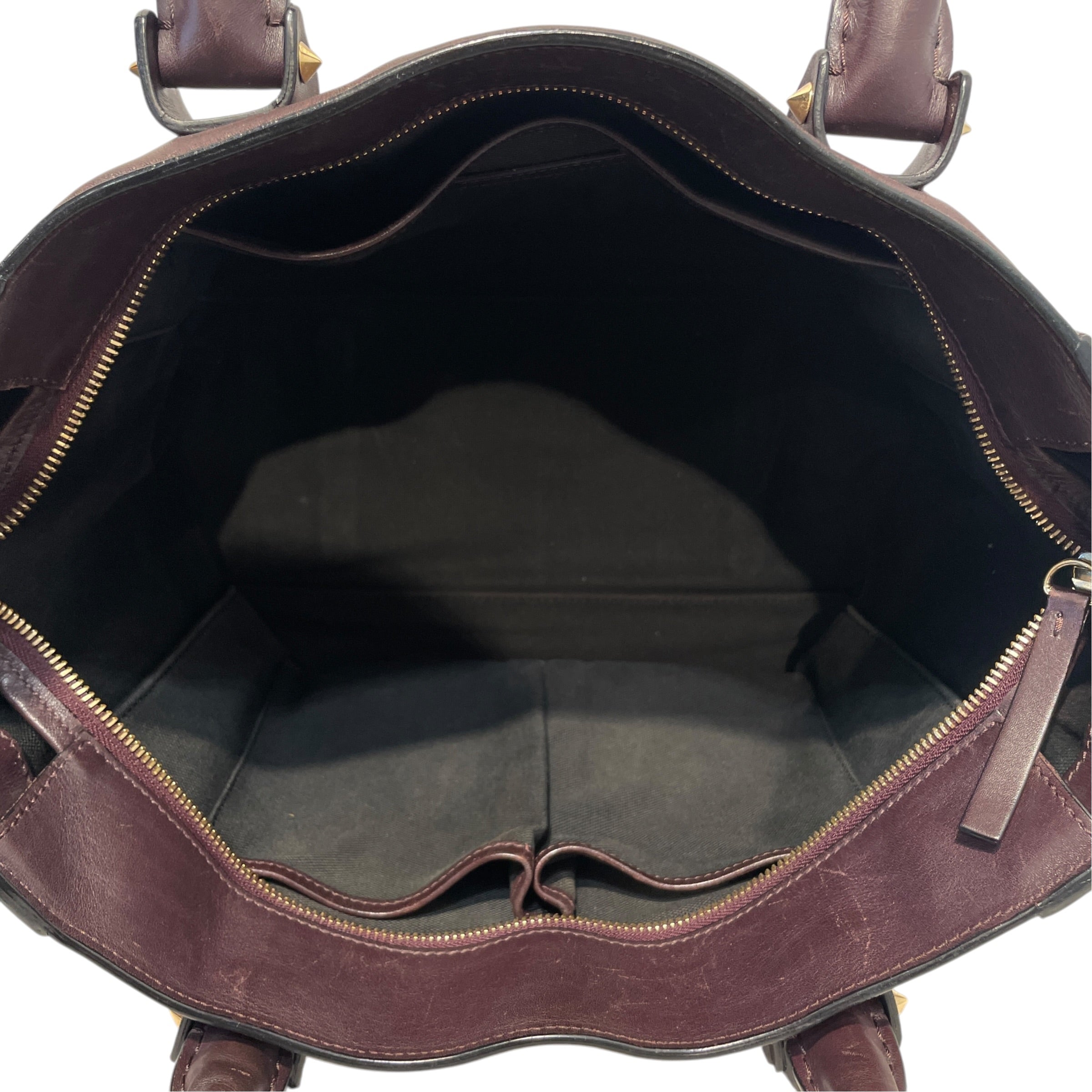 Alexander McQueen/Tote Bag/Leather/BRW/Inside out Shopper Tote view 4