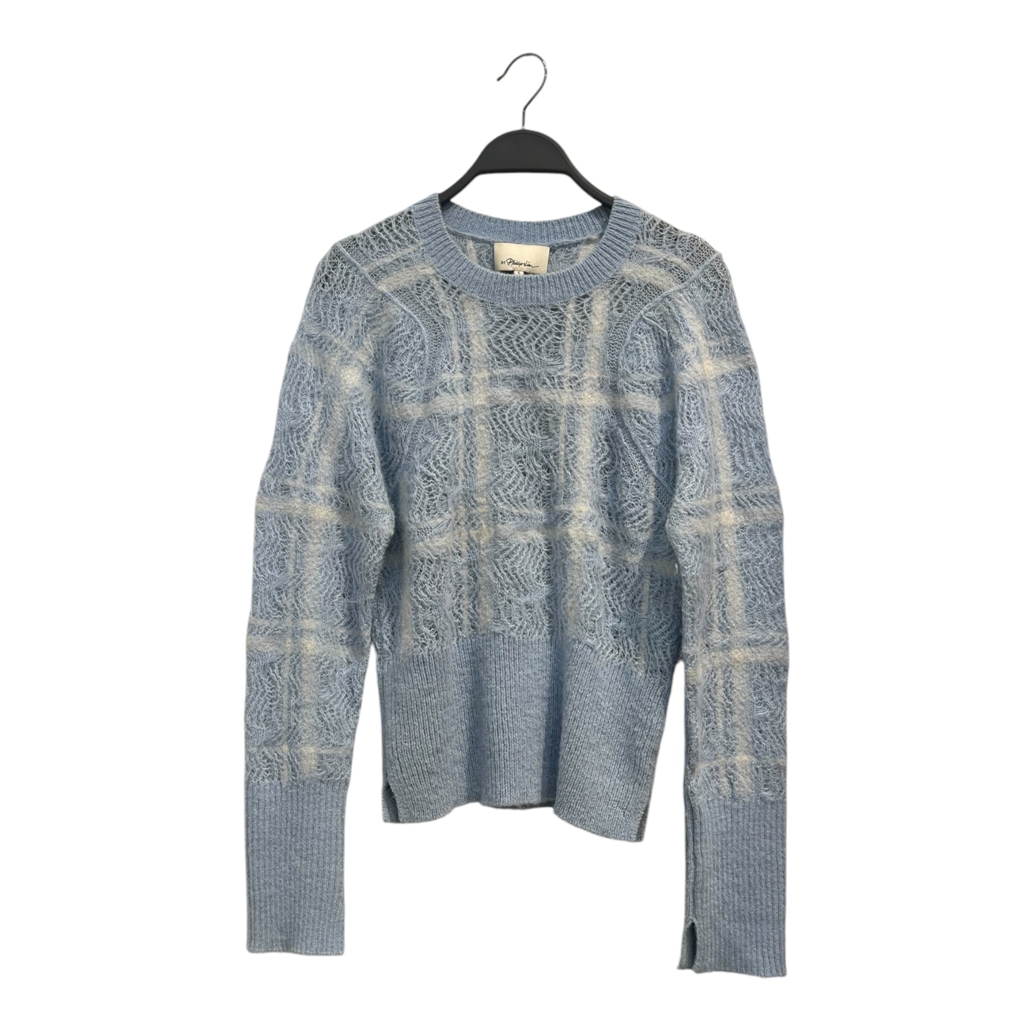 3.1 phillip lim/Sweater/S/Cotton/BLU/BLU/WHITE PLAID view 1
