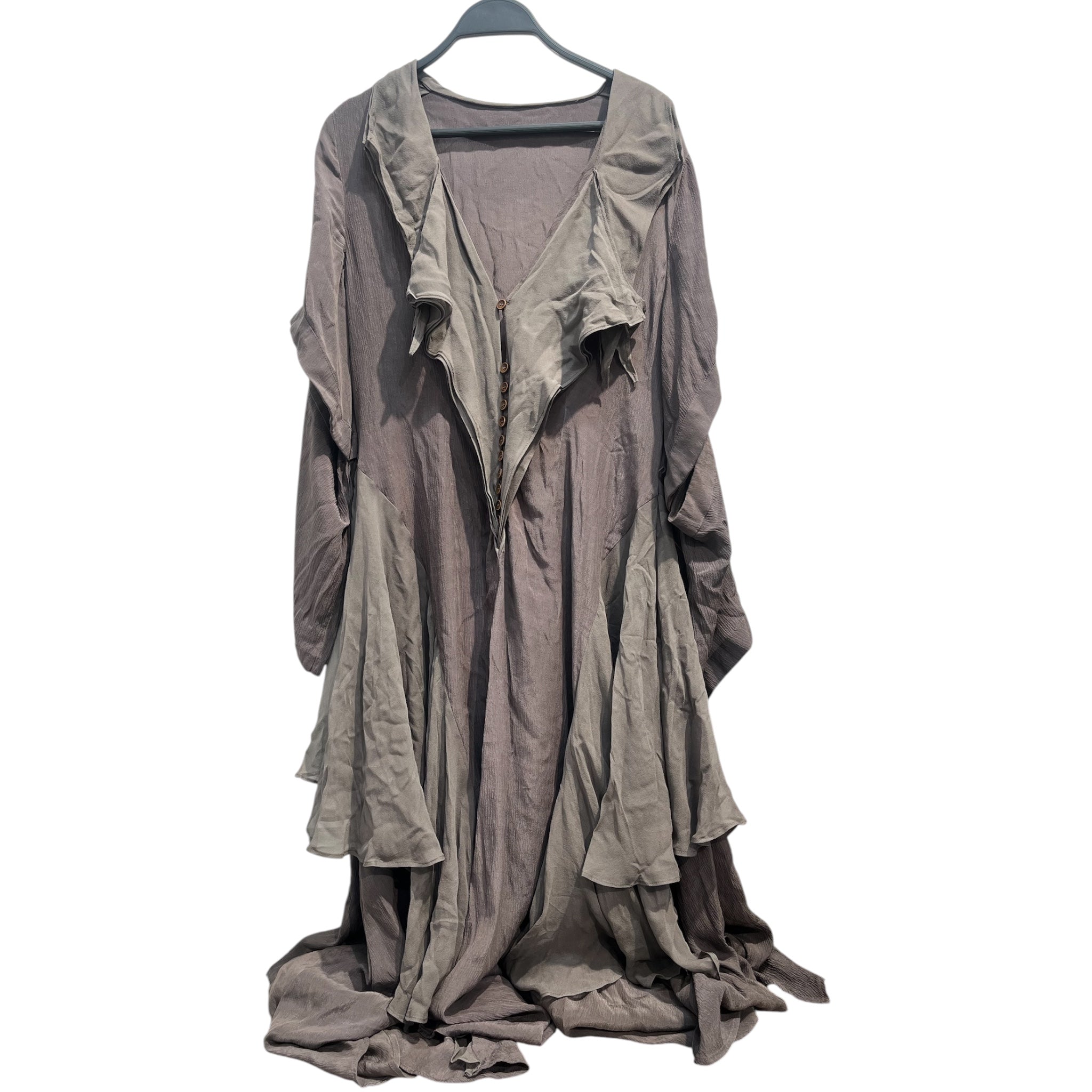 ELYWOOD/LS Dress/S/Silk/GRY/SILK LAYERED DRESS view 1