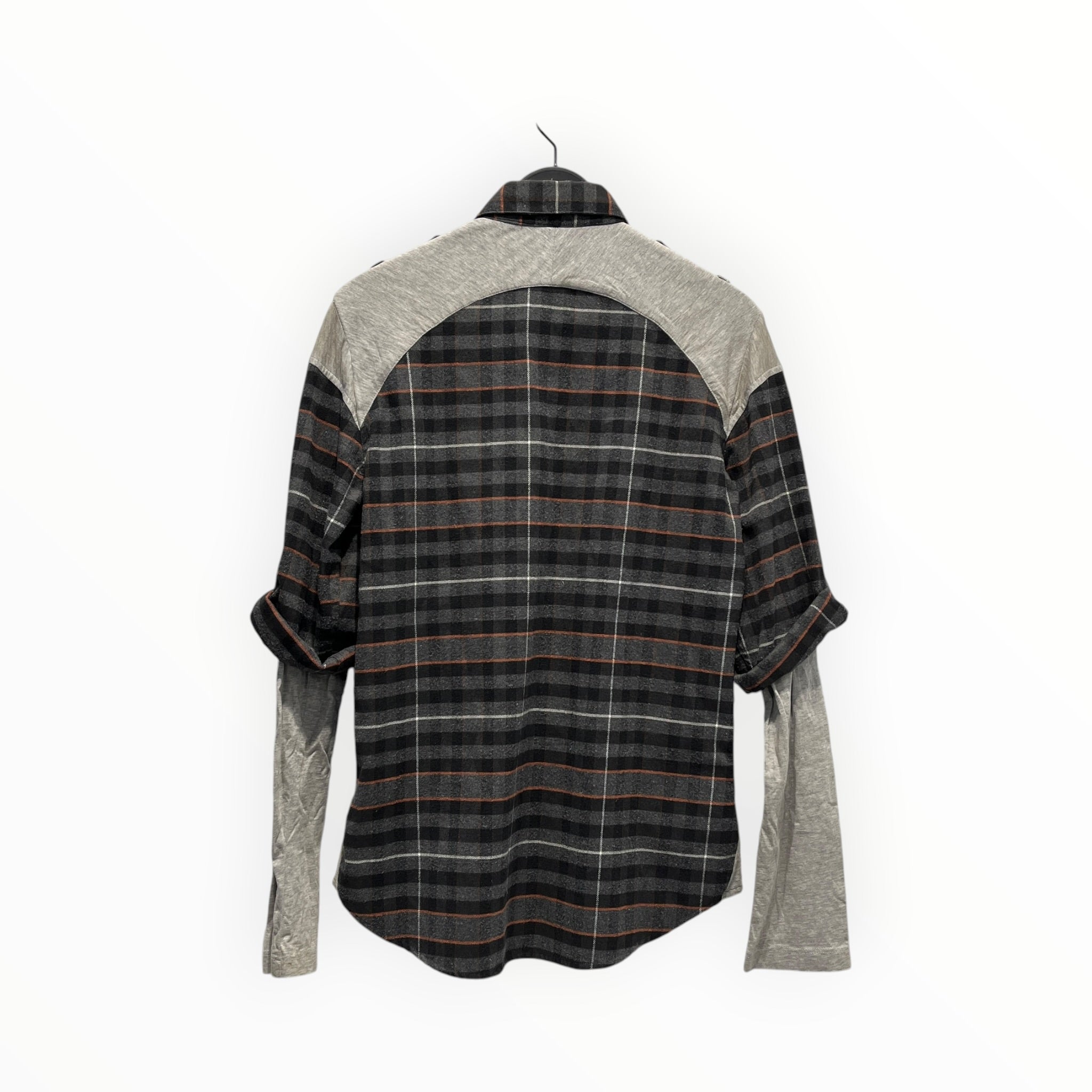 McQ Alexander McQueen/LS Shirt/48/Cotton/GRY/Plaid/GRAY LS LAYER view 2