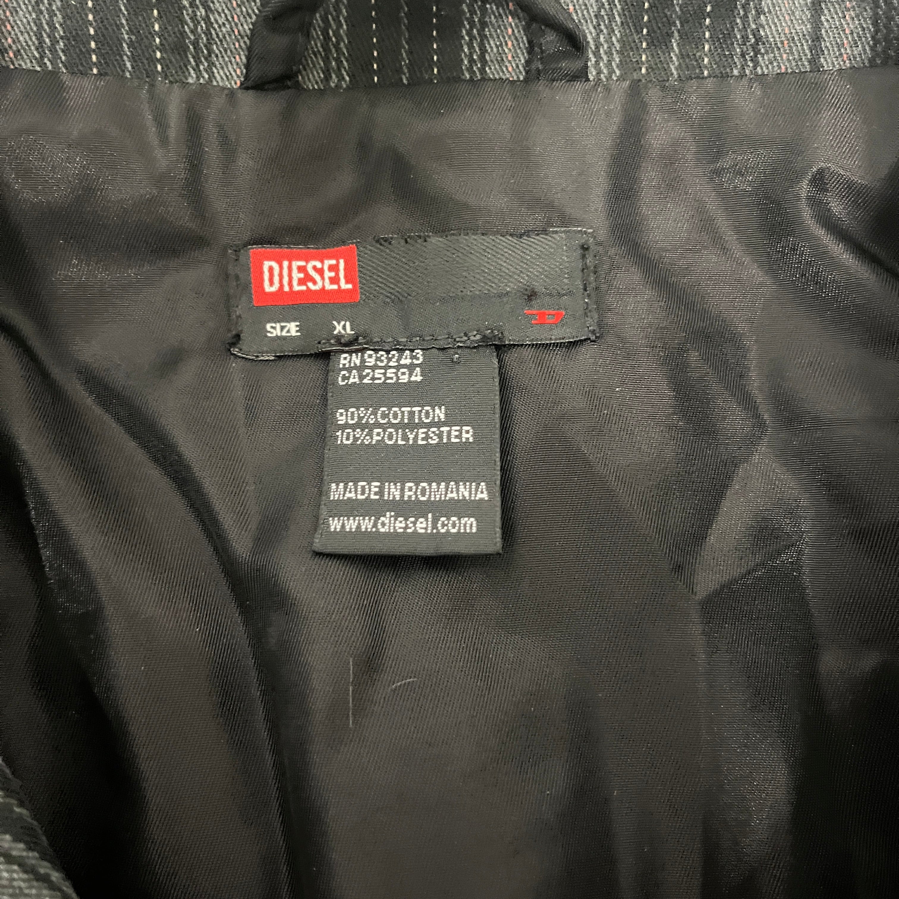 DIESEL/Tailored Jkt/XL/Cotton/MLT/Stripe/RN 93243 + Design on arm view 3