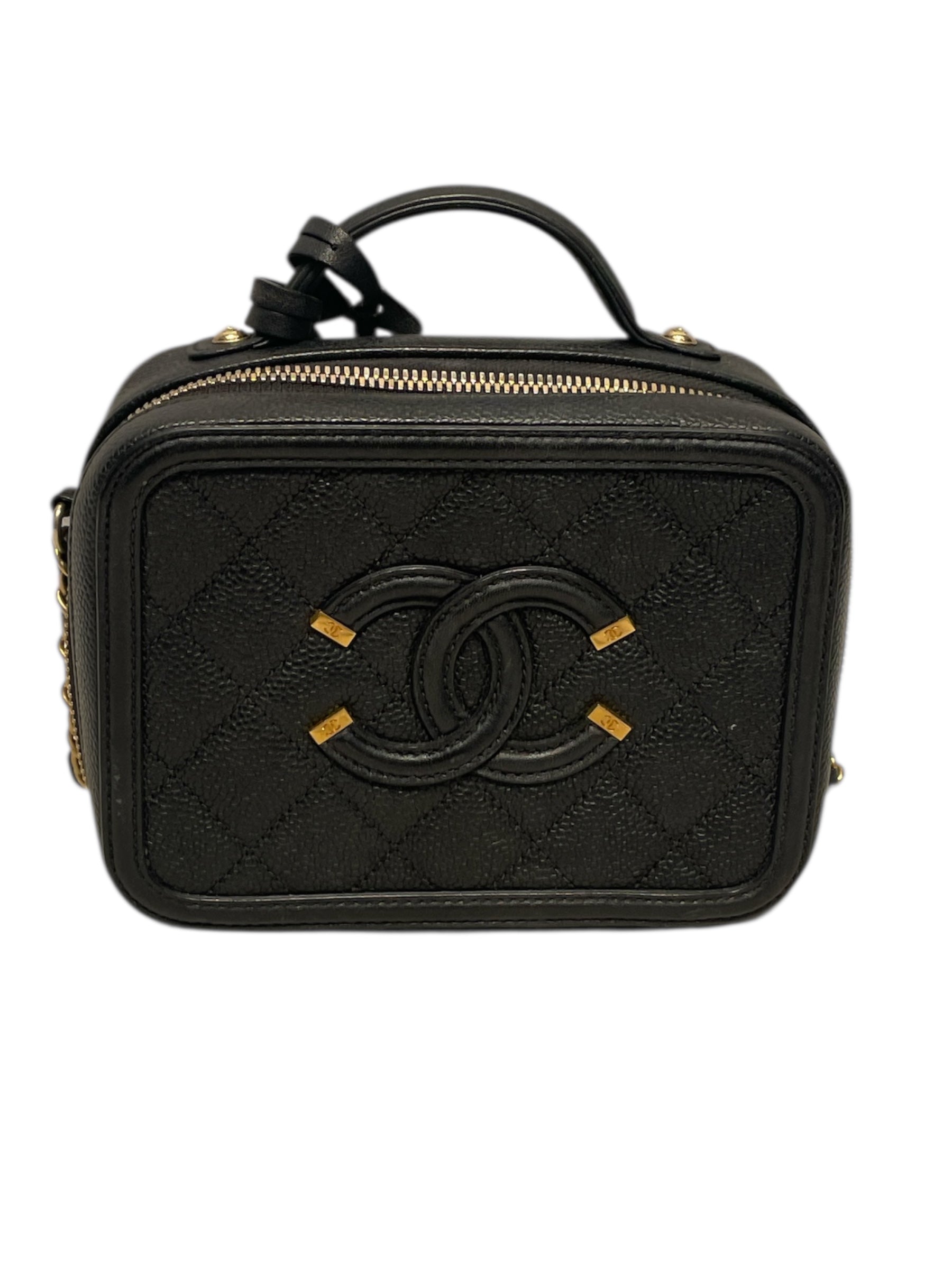 CHANEL/Cross Body Bag/Leather/BLK/ view 1