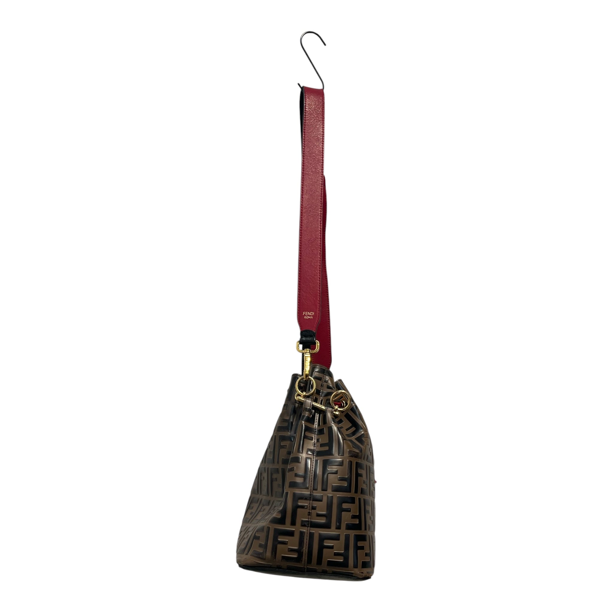 FENDI/Cross Body Bag/Monogram/Leather/BRW/bucket bag mon tresor view 3