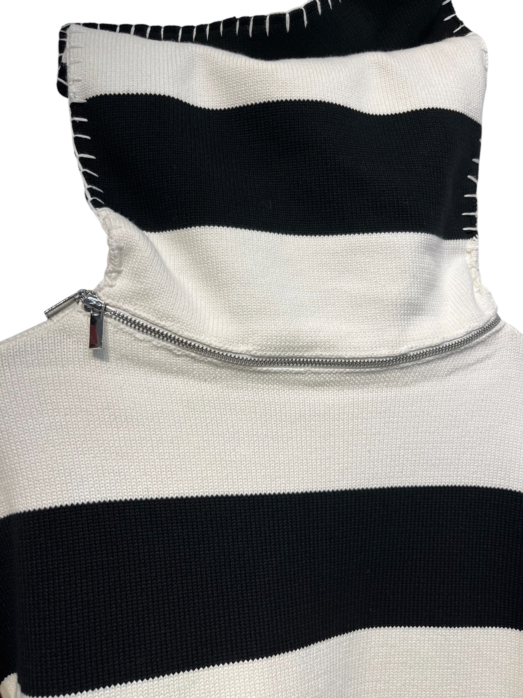 CHARLES JEFFREY LOVERBOY/Heavy Sweater/XL/Stripe/Cotton/WHT/ view 4