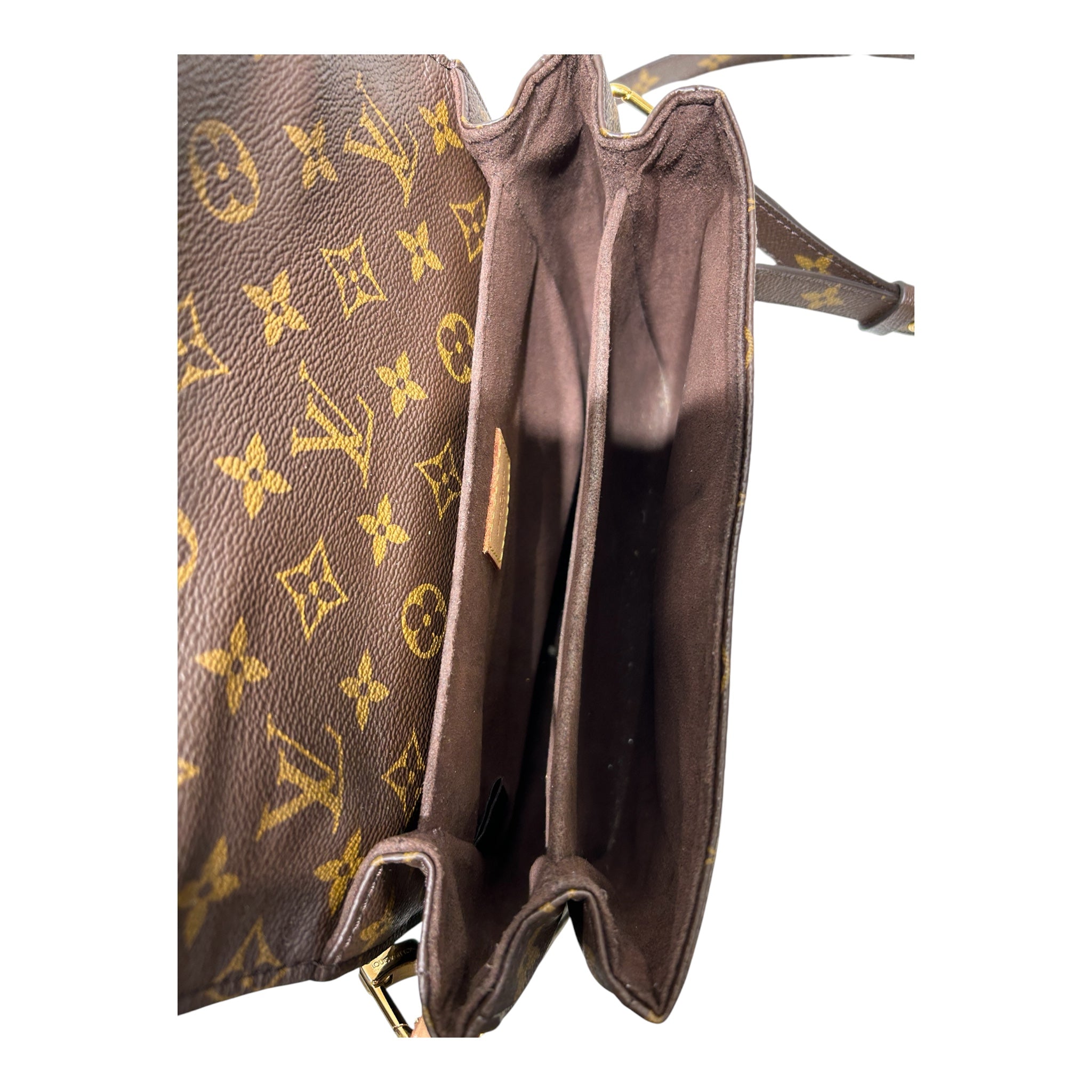 LOUIS VUITTON/Hand Bag/Monogram/Leather/BRW/Pochette Metis view 4