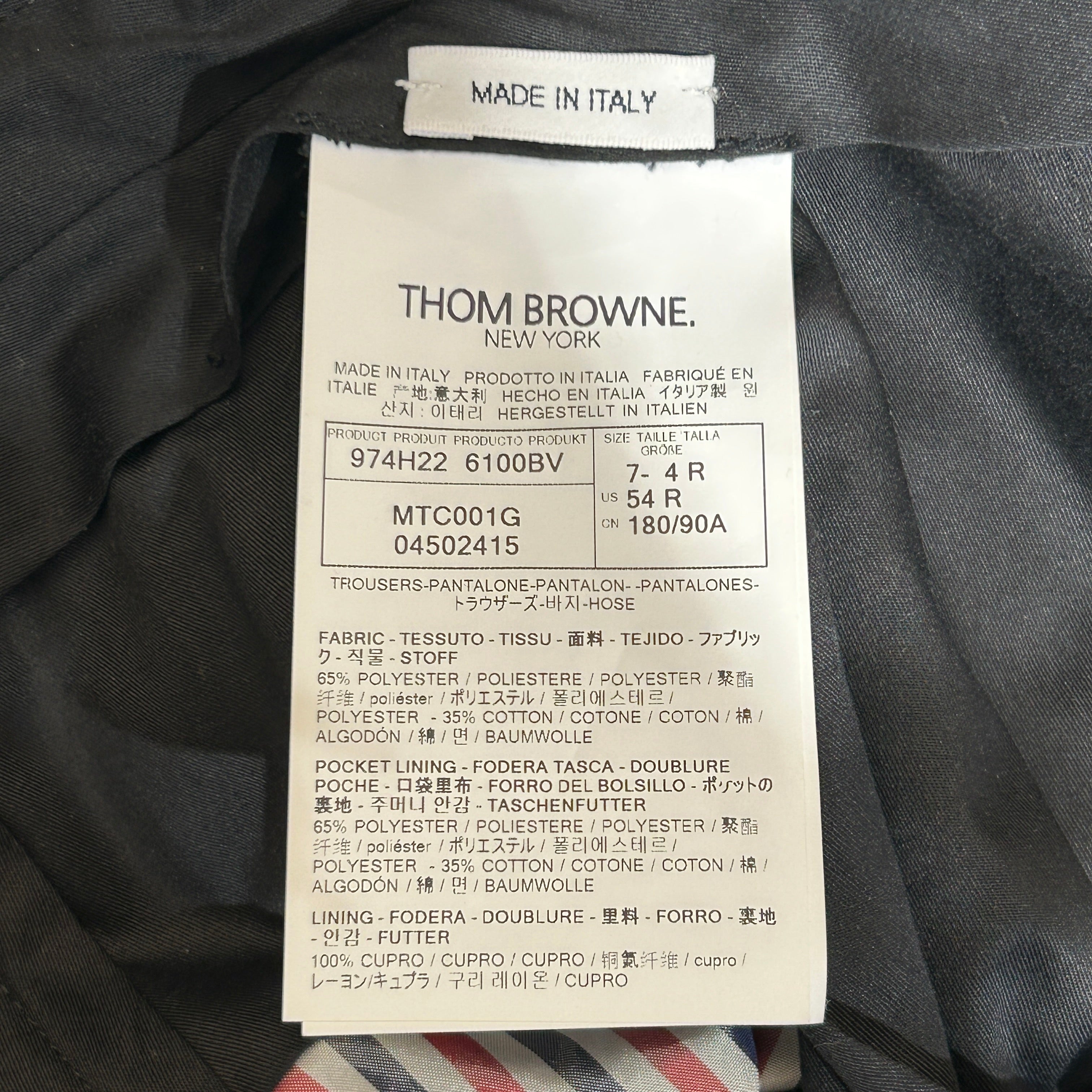 THOM BROWNE. NEW YORK/Slacks/3/Cotton/NVY/ view 4