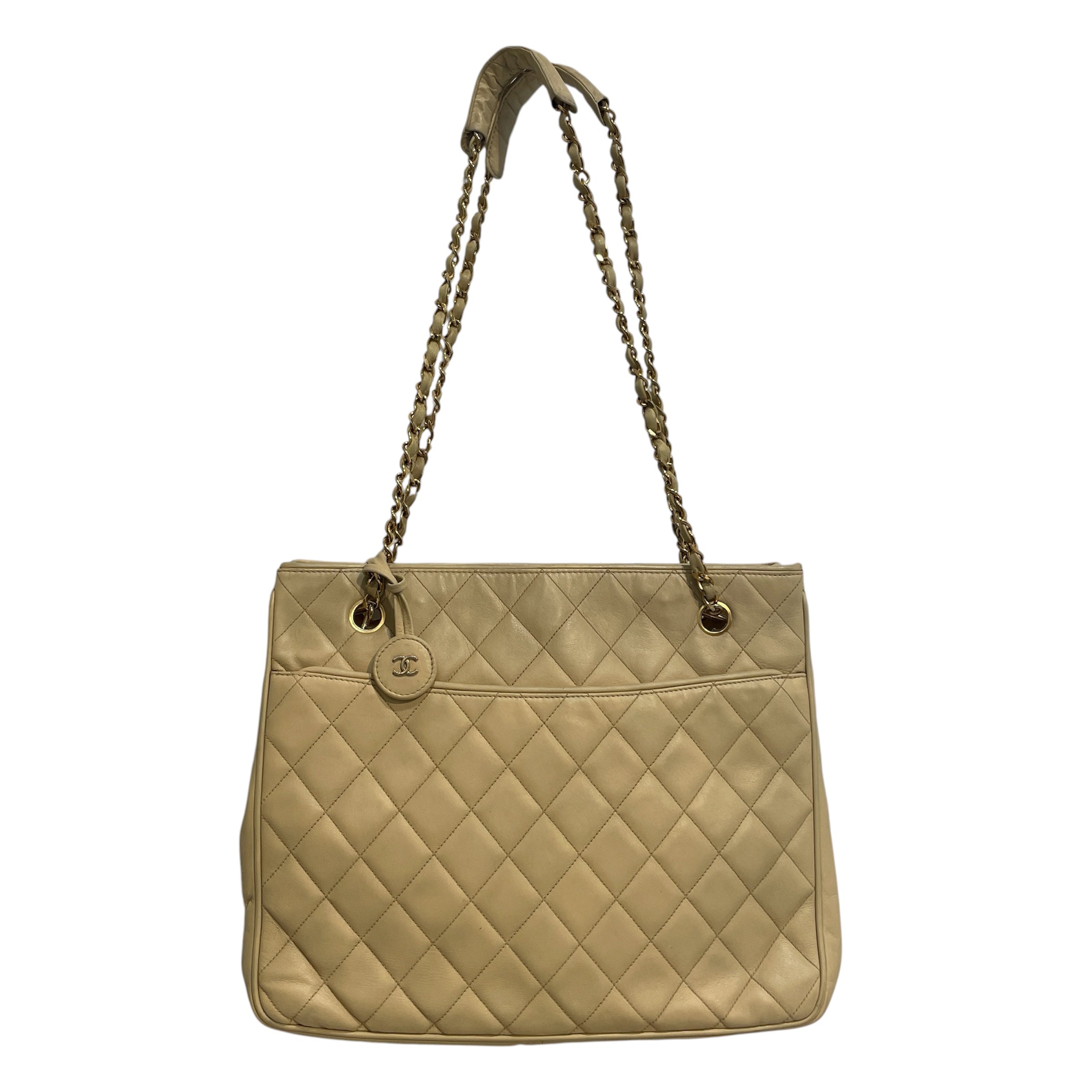 CHANNEL/Tote Bag/Leather/CRM/Lambskin Tote view 1