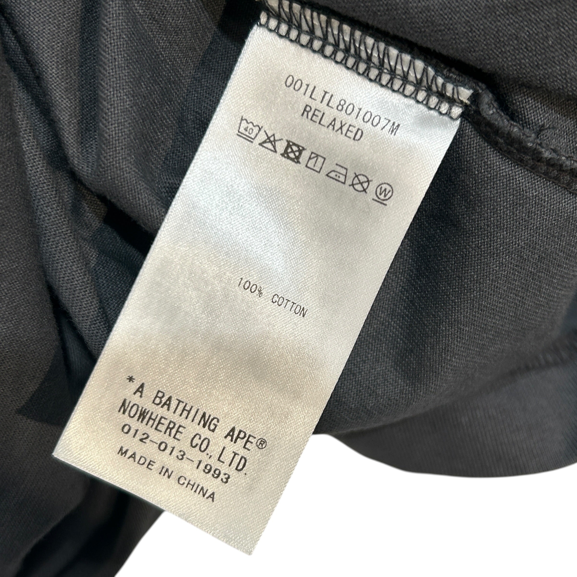 A BATHING APE/LS T-Shirt/L/Cotton/BLK/Graphic/Hazy Bape Head view 4