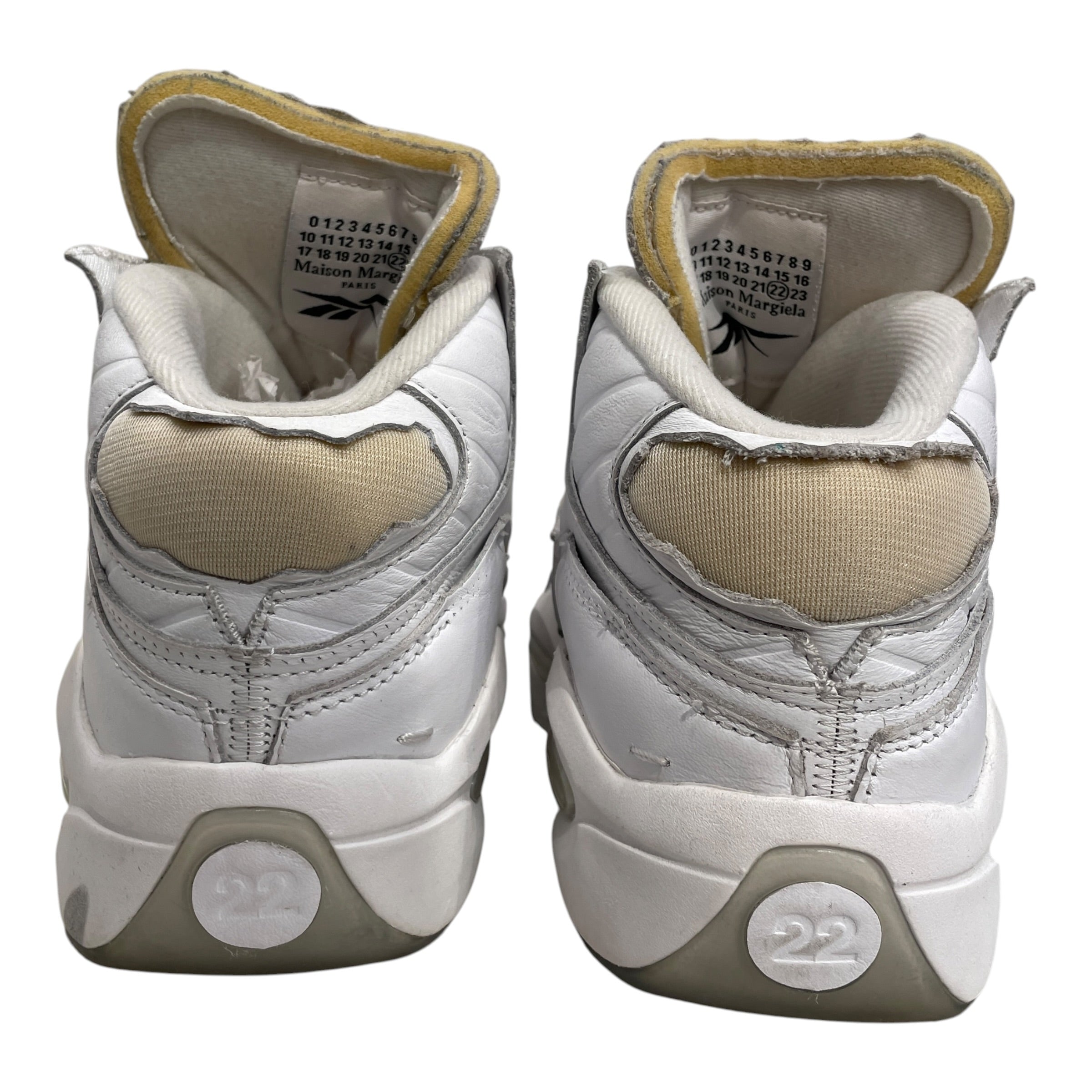 Maison Margiela/Reebok/Hi-Sneakers/US 8.5/Cotton/WHT/CHUNKY  ROUND TOES view 3