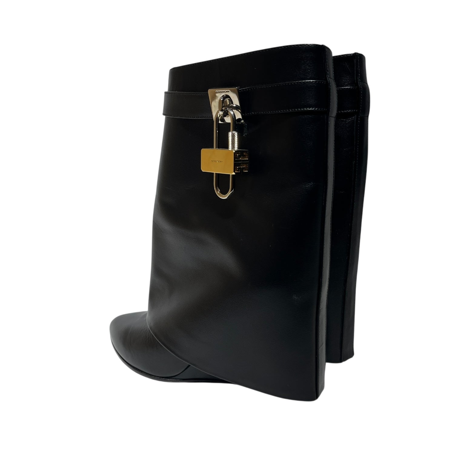 GIVENCHY/Ankle Boots/EU 39.5/Leather/BLK/SHARK LOCK ANKLE view 2