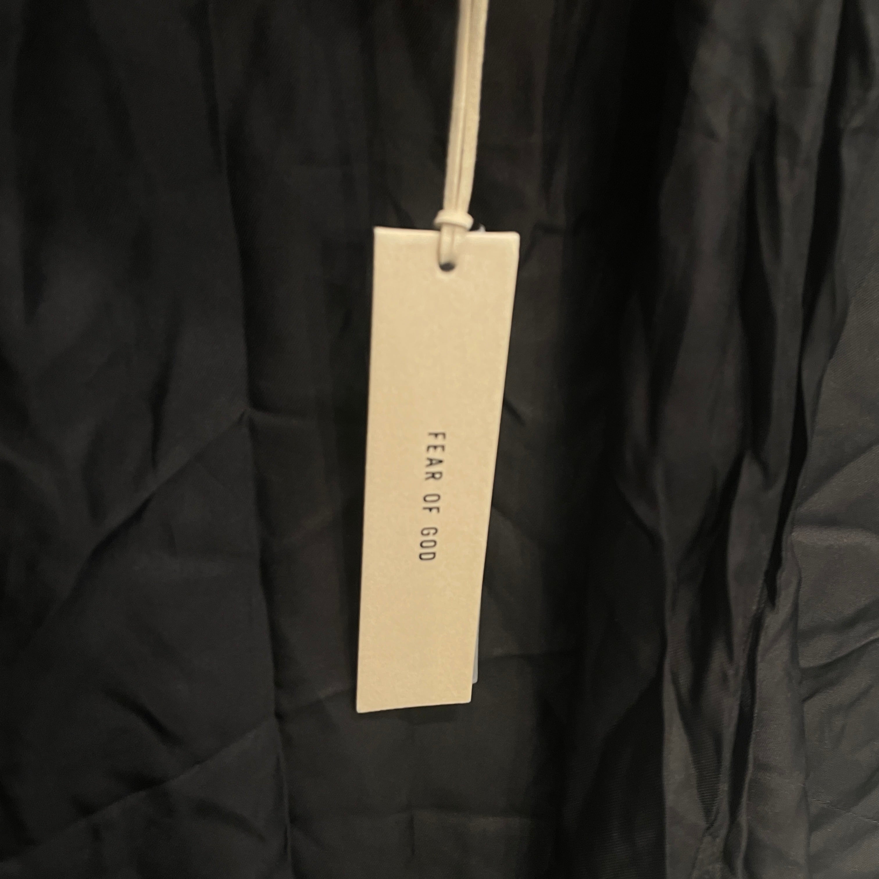 FEAR OF GOD/LS Shirt/S/Rayon/BLK/QUARTER BUTTON UP view 6