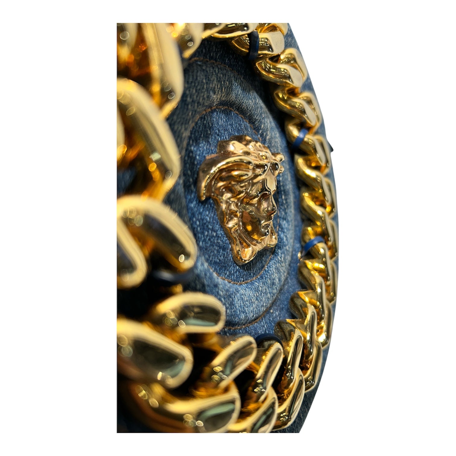VERSACE/Cross Body Bag/Denim/BLU/MEDUSA ROUND CROSSBODY view 6