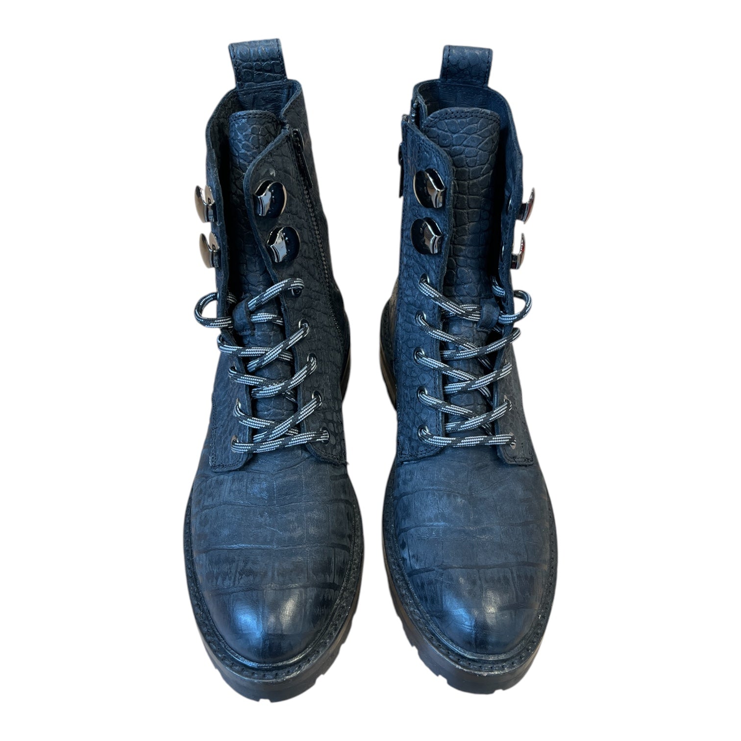 FRYE/Lace Up Boots/US 6/Leather/BLK/Julie Combat view 4