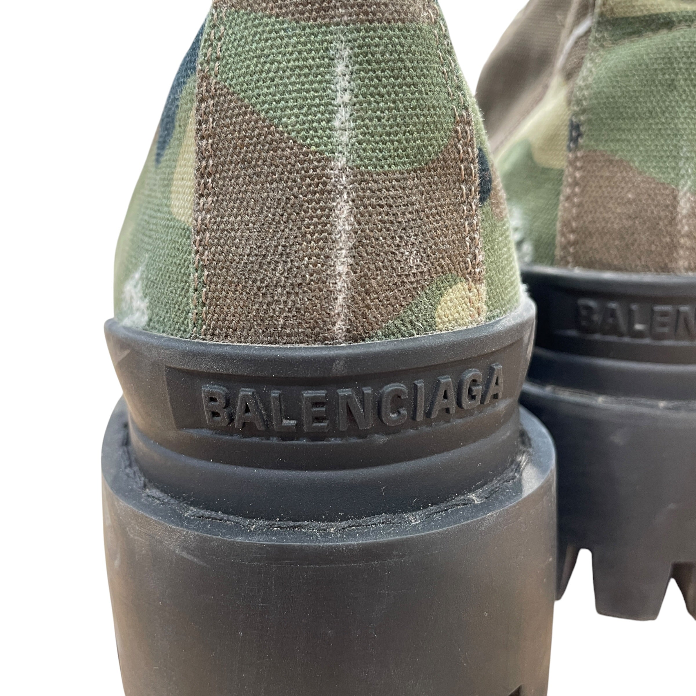 BALENCIAGA/Lace Up Boots/EU 41/Camouflage/Cotton/GRN/Side Zip/STRIKE COMBAT 786135 view 4