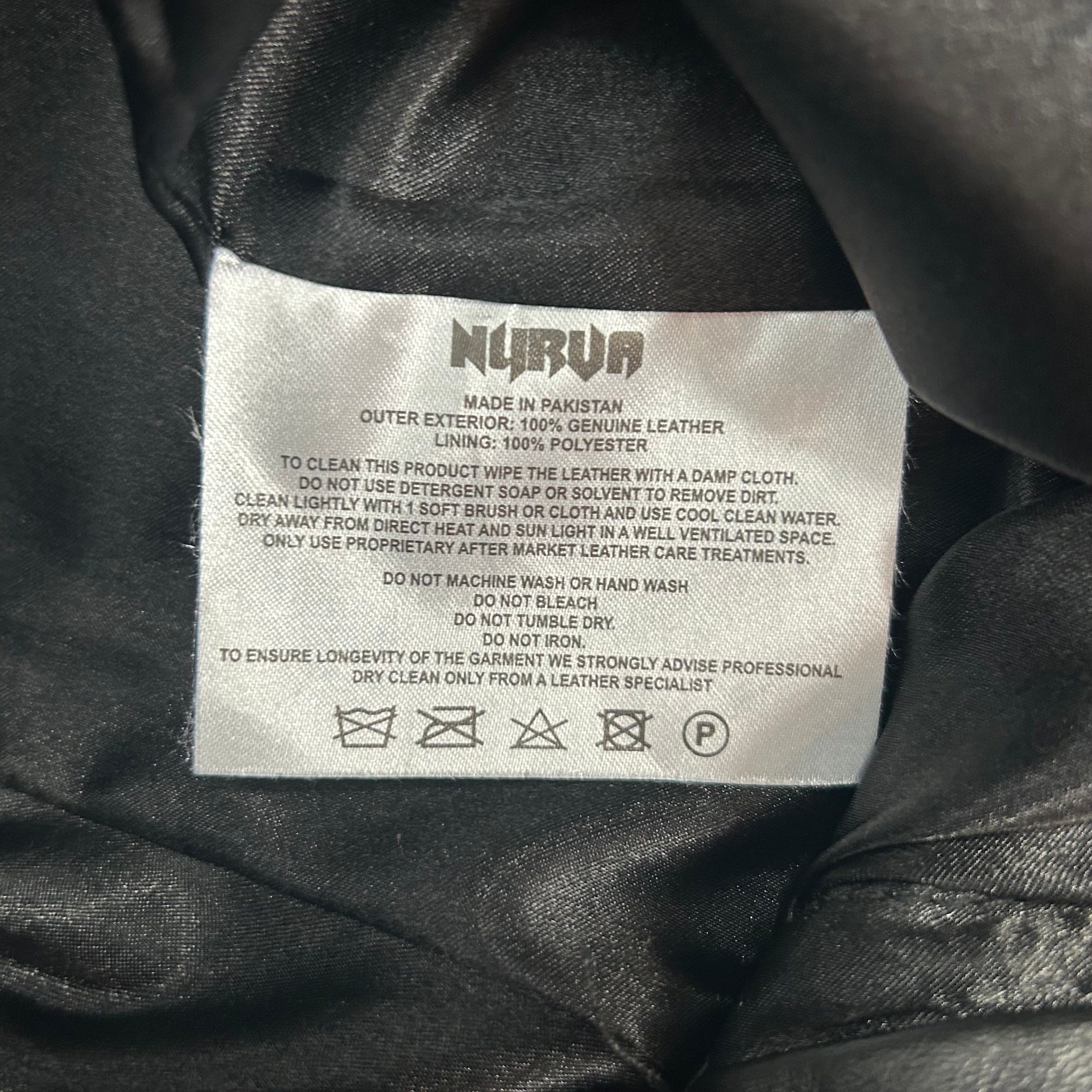 NYRVA/Straight Pants/34/Leather/BLK/ANIMAL PATTERN ON KNEE view 4