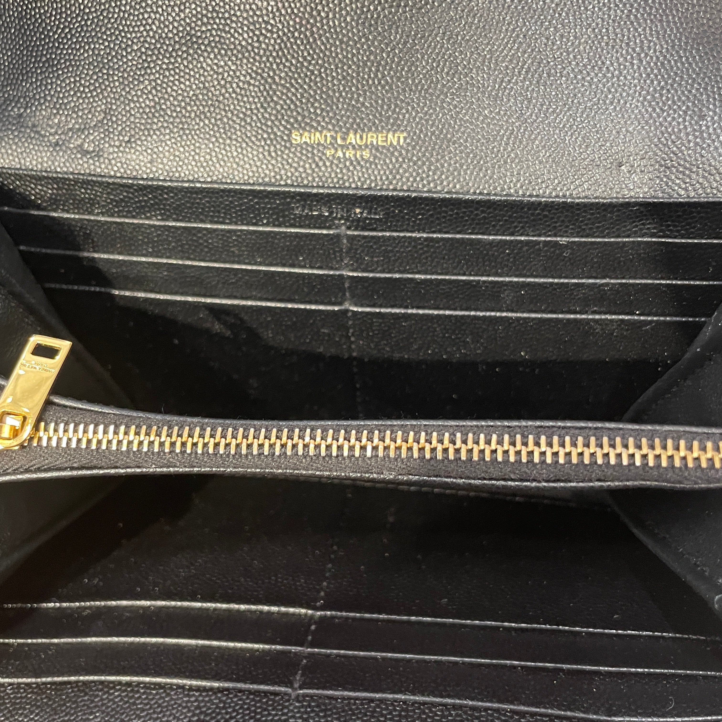 SAINT LAURENT/Long Wallet/Leather/BLK/L's/ view 4