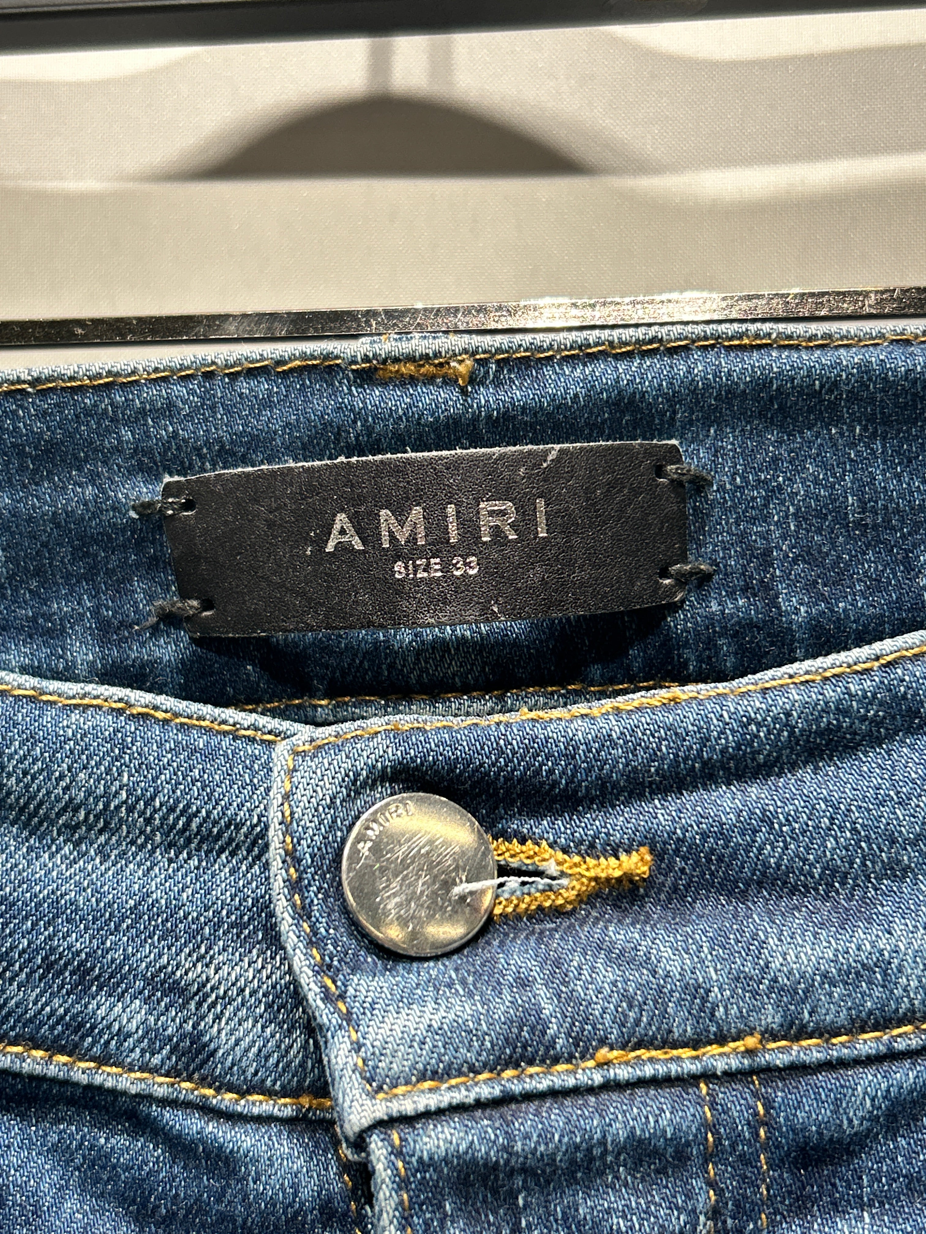 AMIRI/Skinny Pants/33/Denim/BLU/star patches view 3