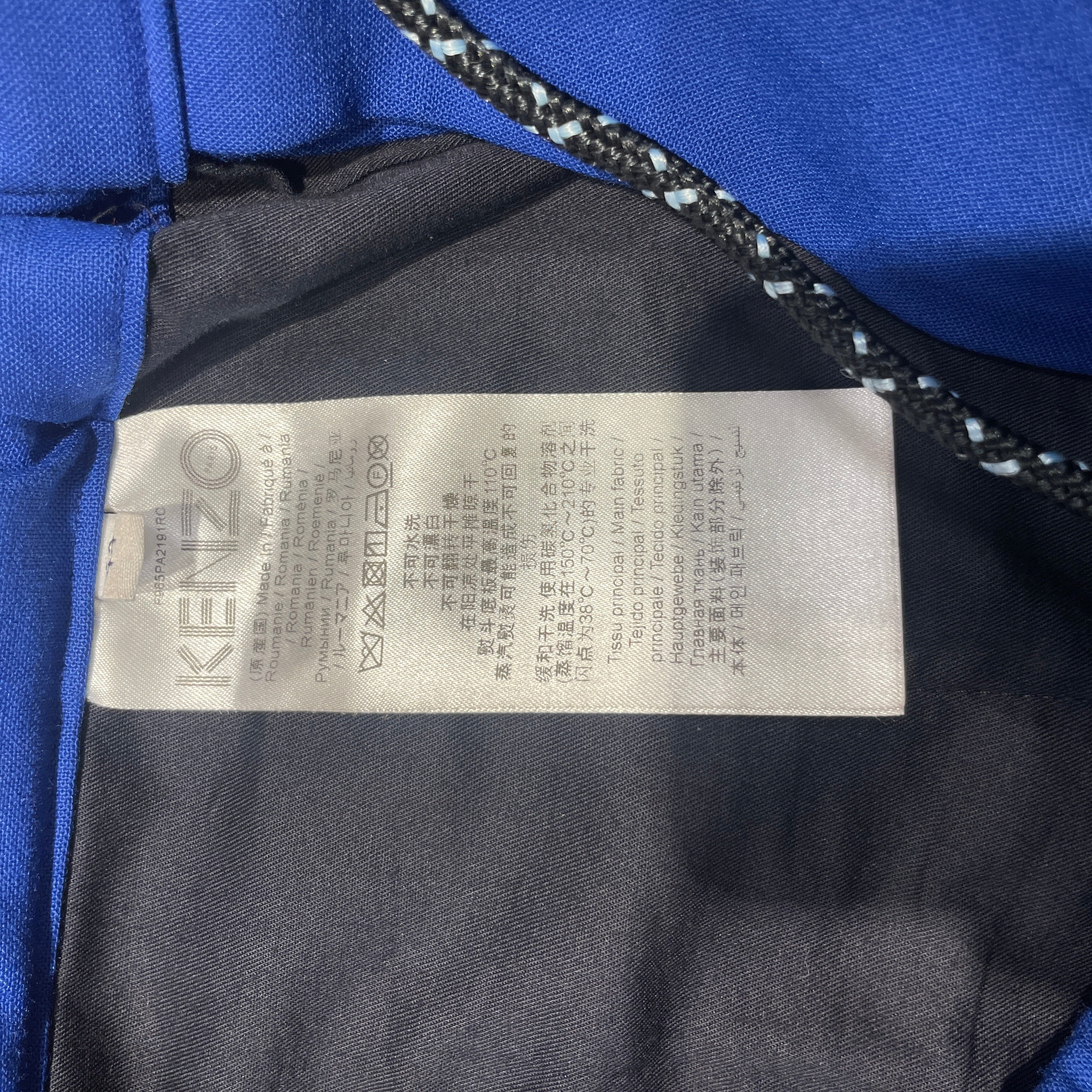 KENZO/Straight Pants/52/Cotton/BLU/ view 4
