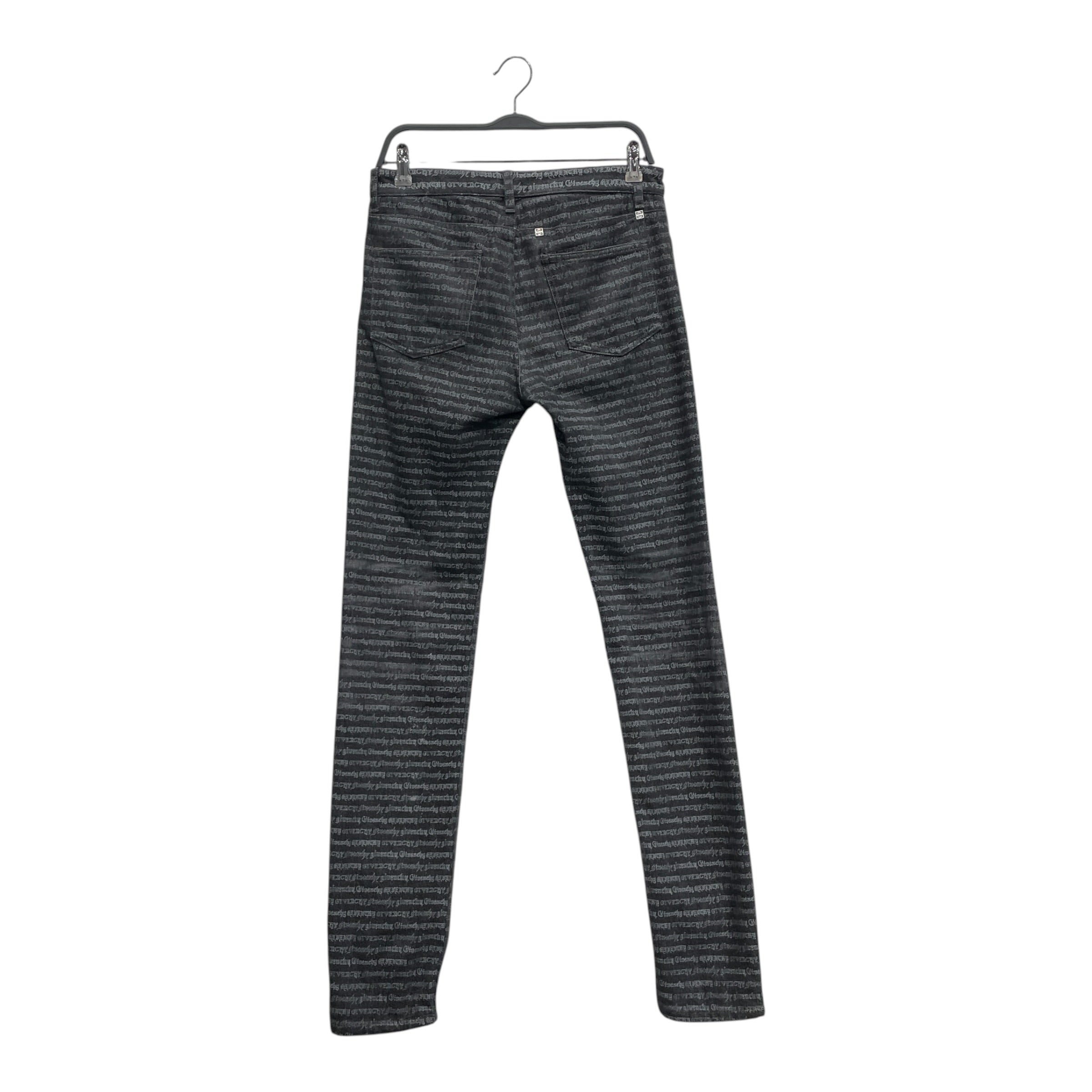 GIVENCHY/Pants/31/Denim/BLK/All Over Print/writting all over jeans view 2