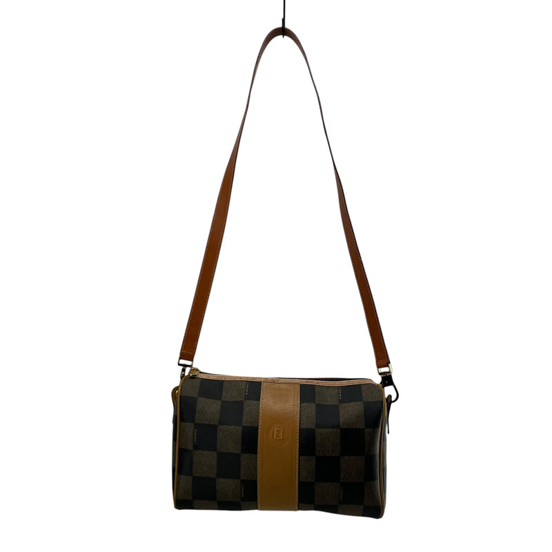 FENDI/Cross Body Bag/All Over Print/Leather/MLT/PEQUIN CHECK