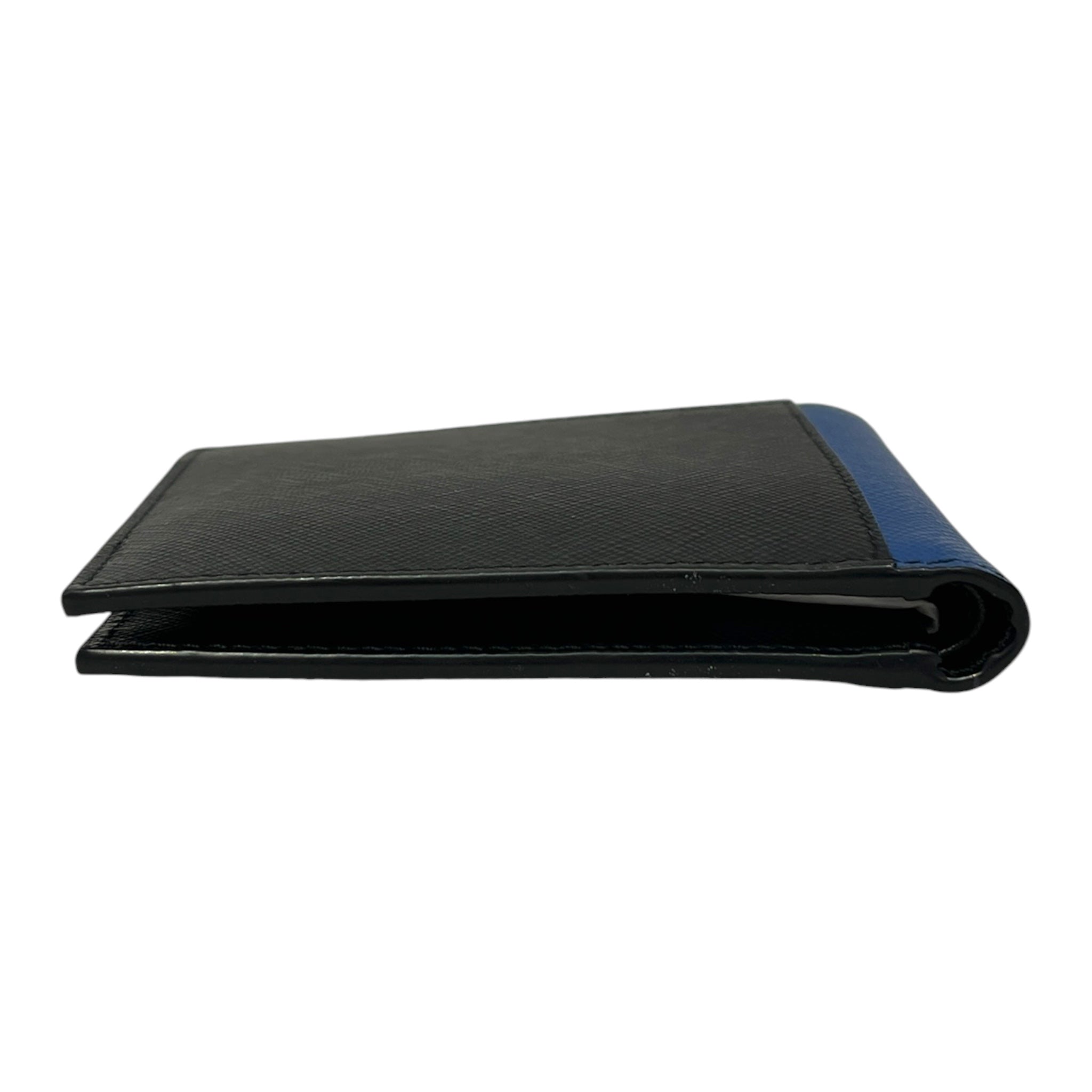 PRADA/Bifold Wallet/Leather/BLK/BLUE LOGO view 3