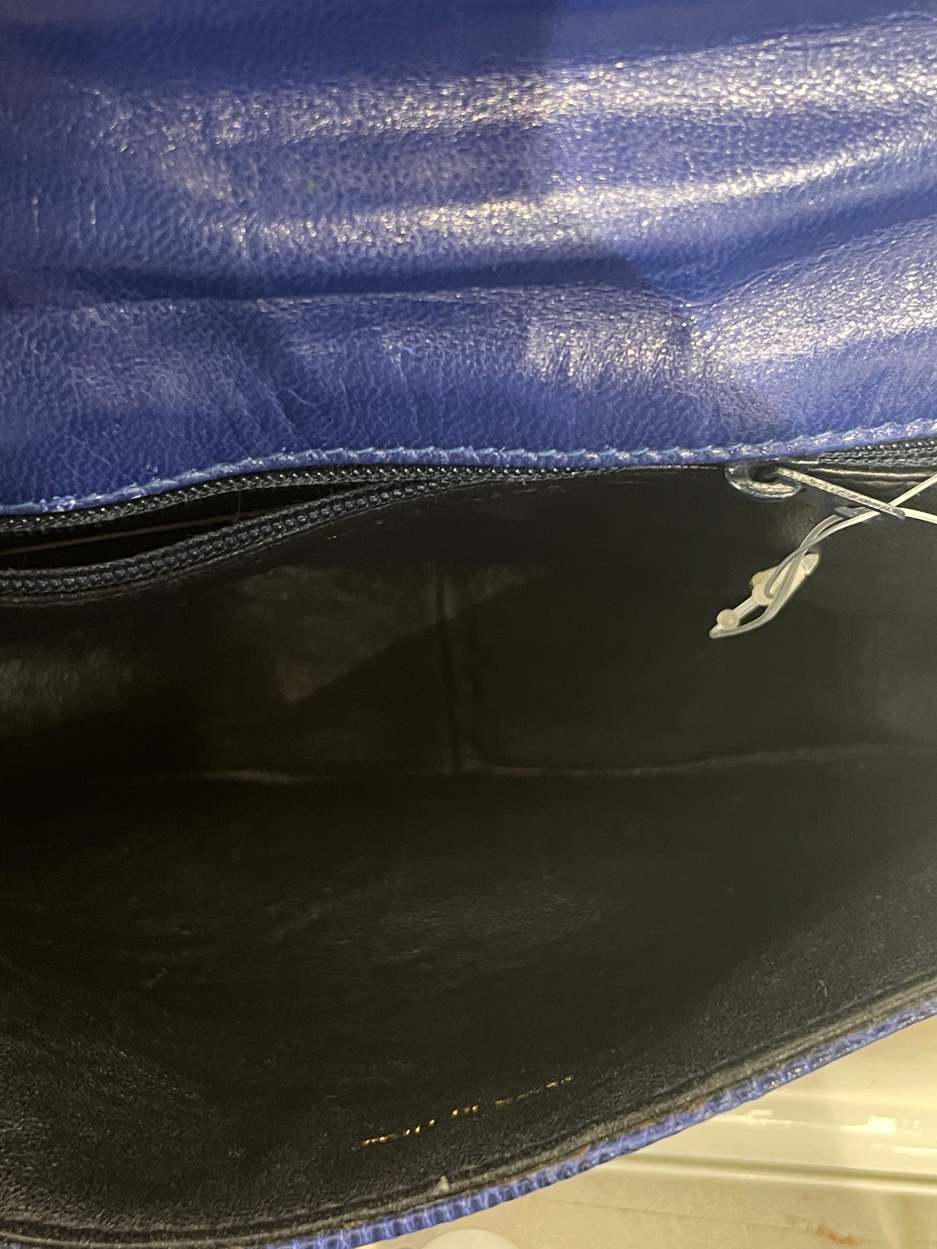 CHANEL/Cross Body Bag/Acrylic/BLU/lizard flap bag view 5