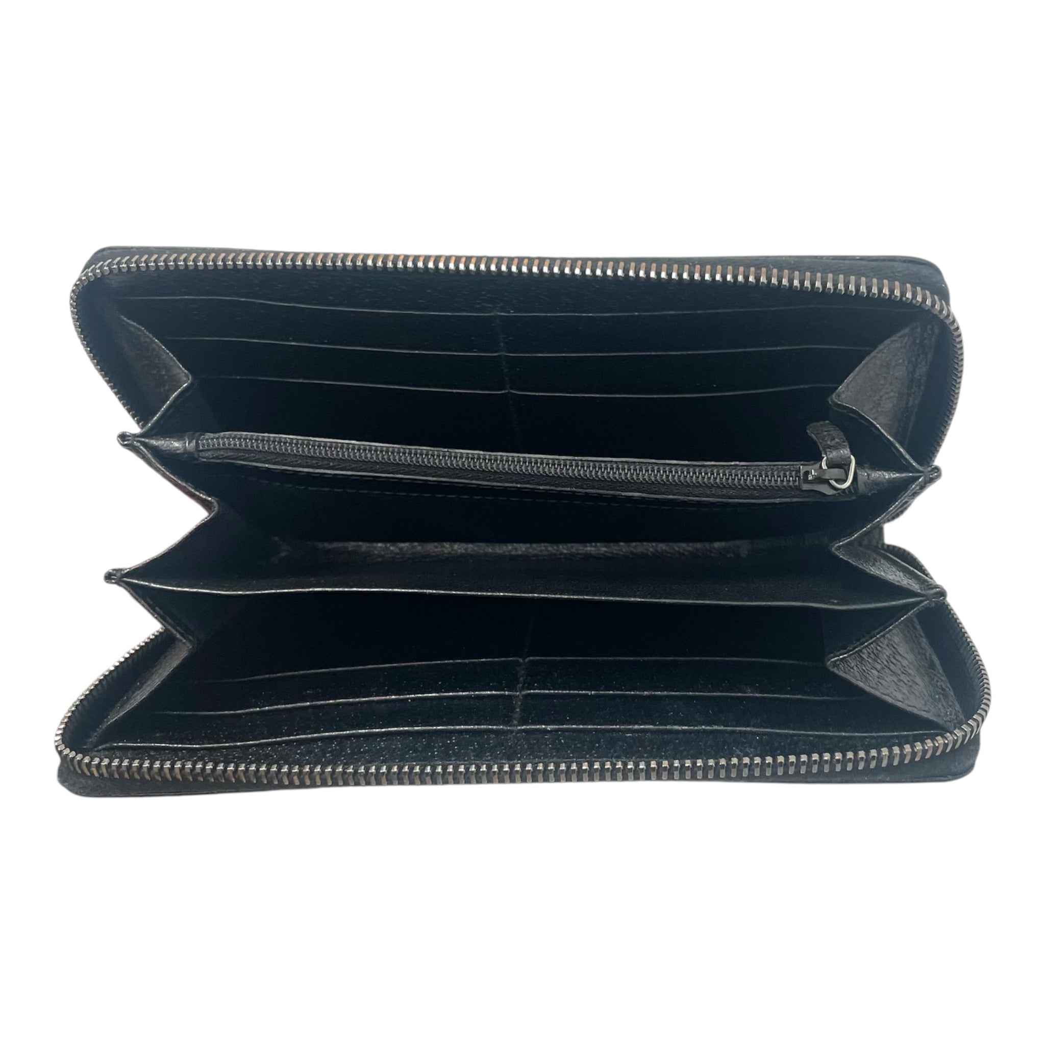 GUCCI/Bifold Wallet/Monogram/Leather/BLK/GUCCI GUCCISSIMA LEATHER ZIP view 4
