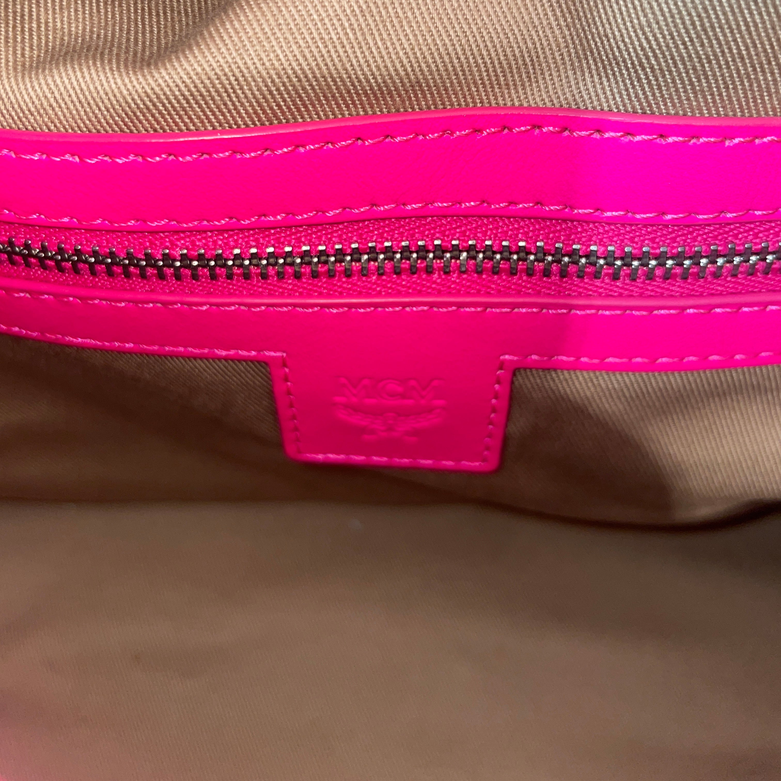 MCM/Cross Body Bag/Monogram/Leather/PNK/NEON PINK MCM CROSSBODY view 4